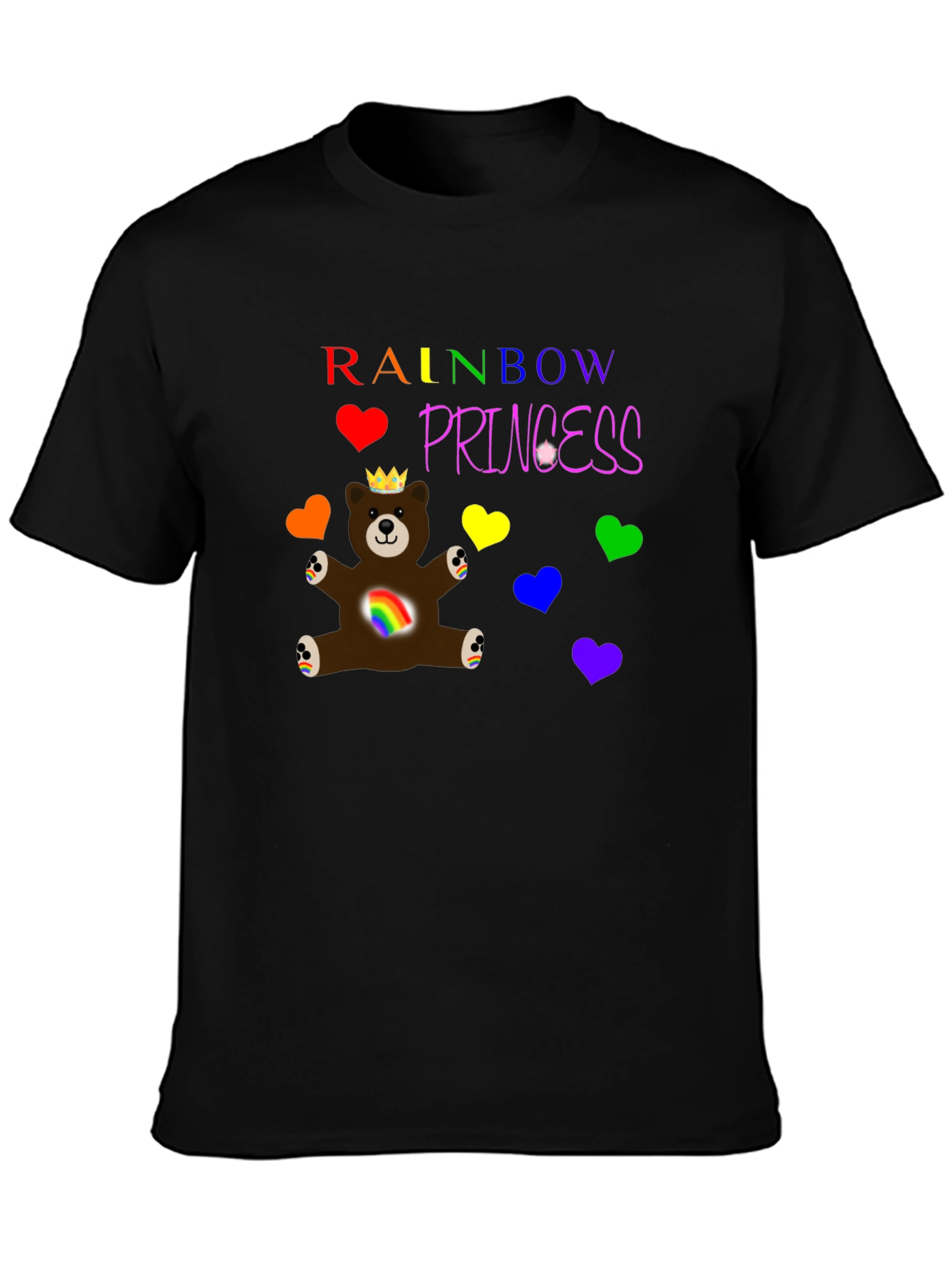 Rainbow Princess Bear T-Shirt