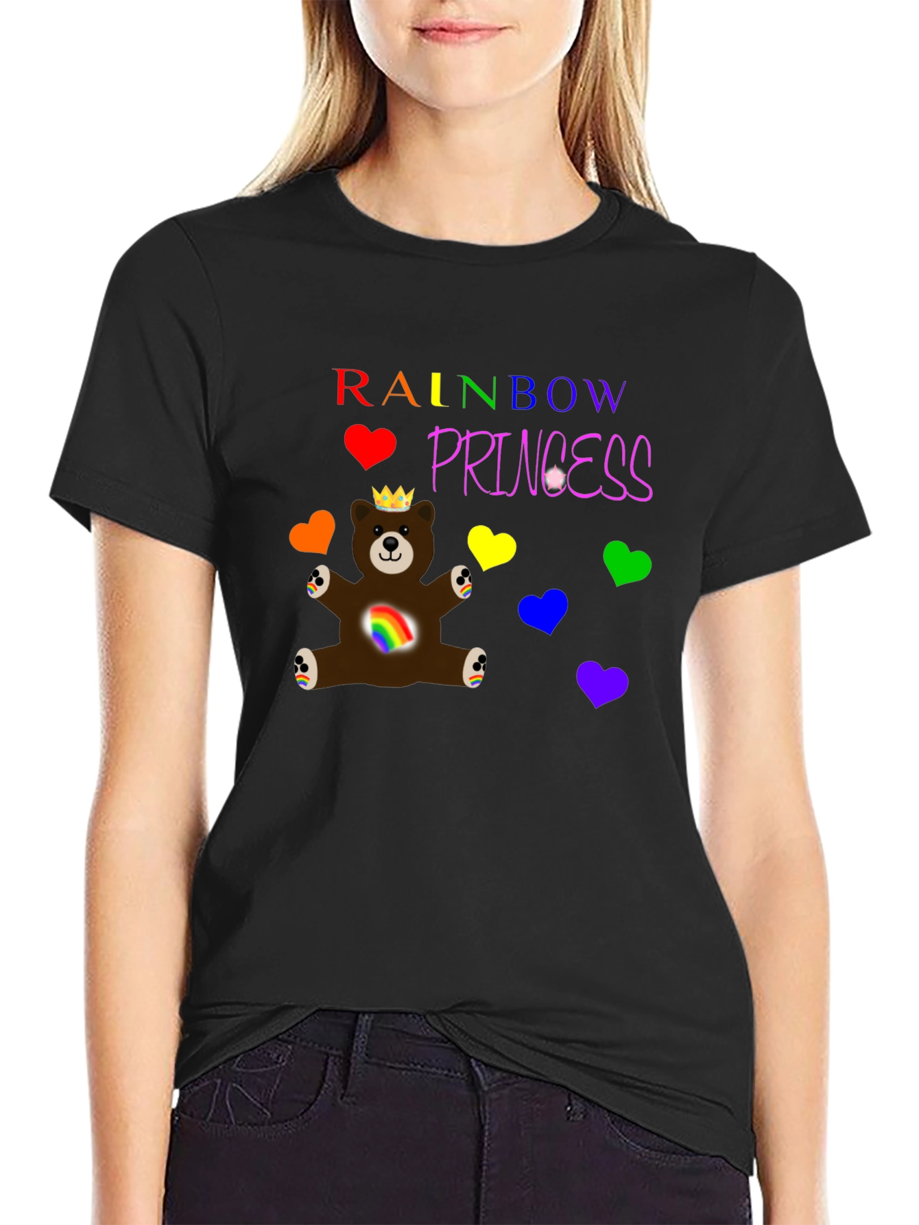 Rainbow Princess Bear T-Shirt