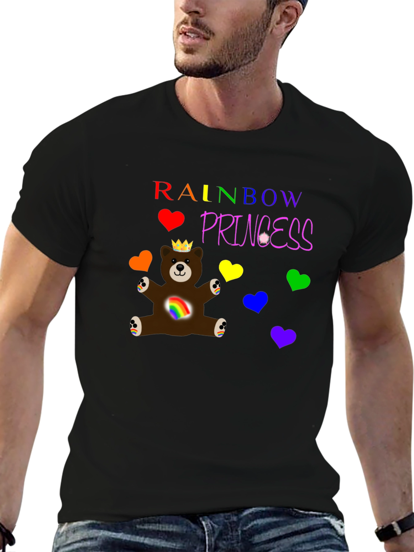 Rainbow Princess Bear T-Shirt