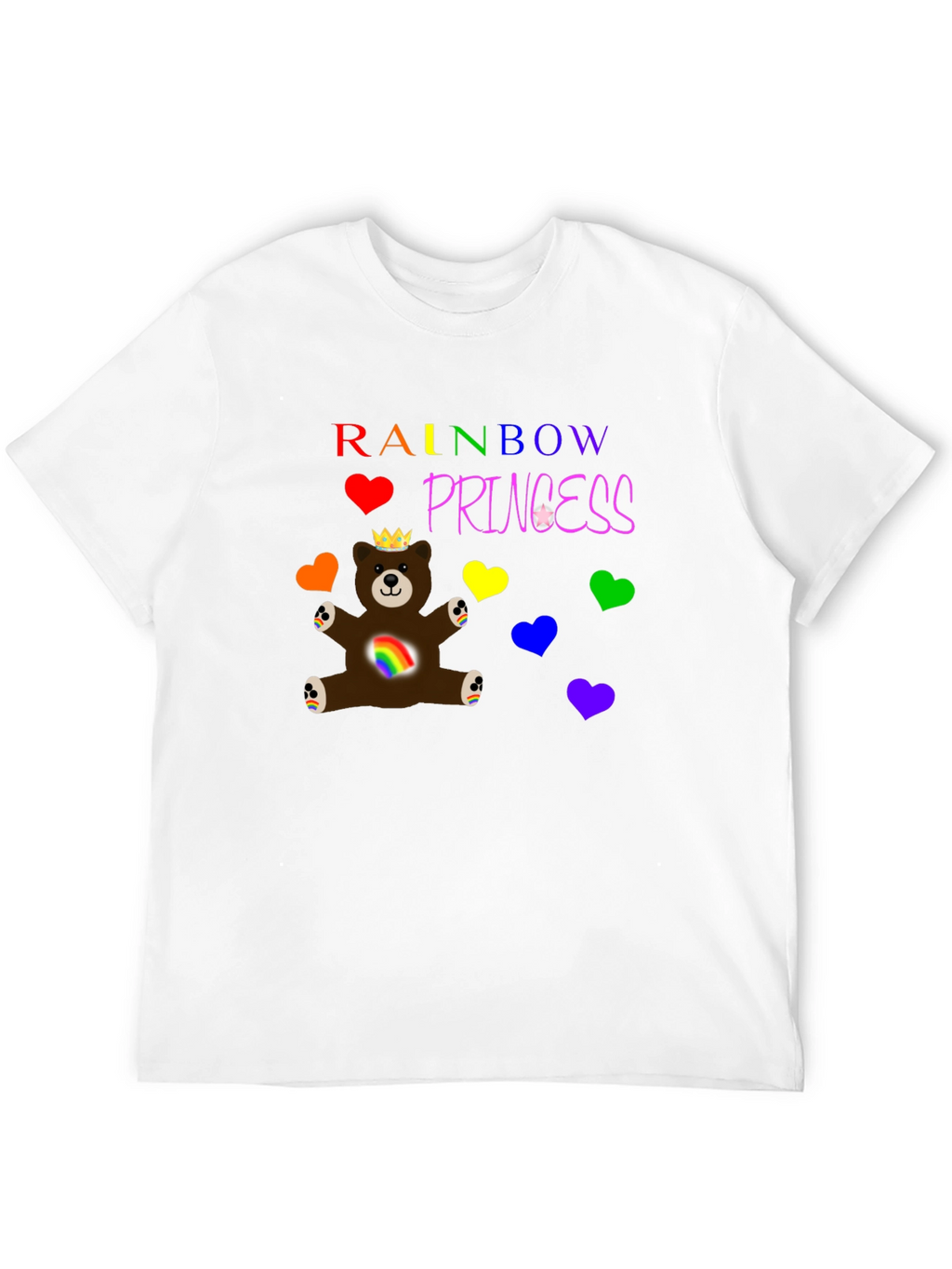Rainbow Princess Bear T-Shirt
