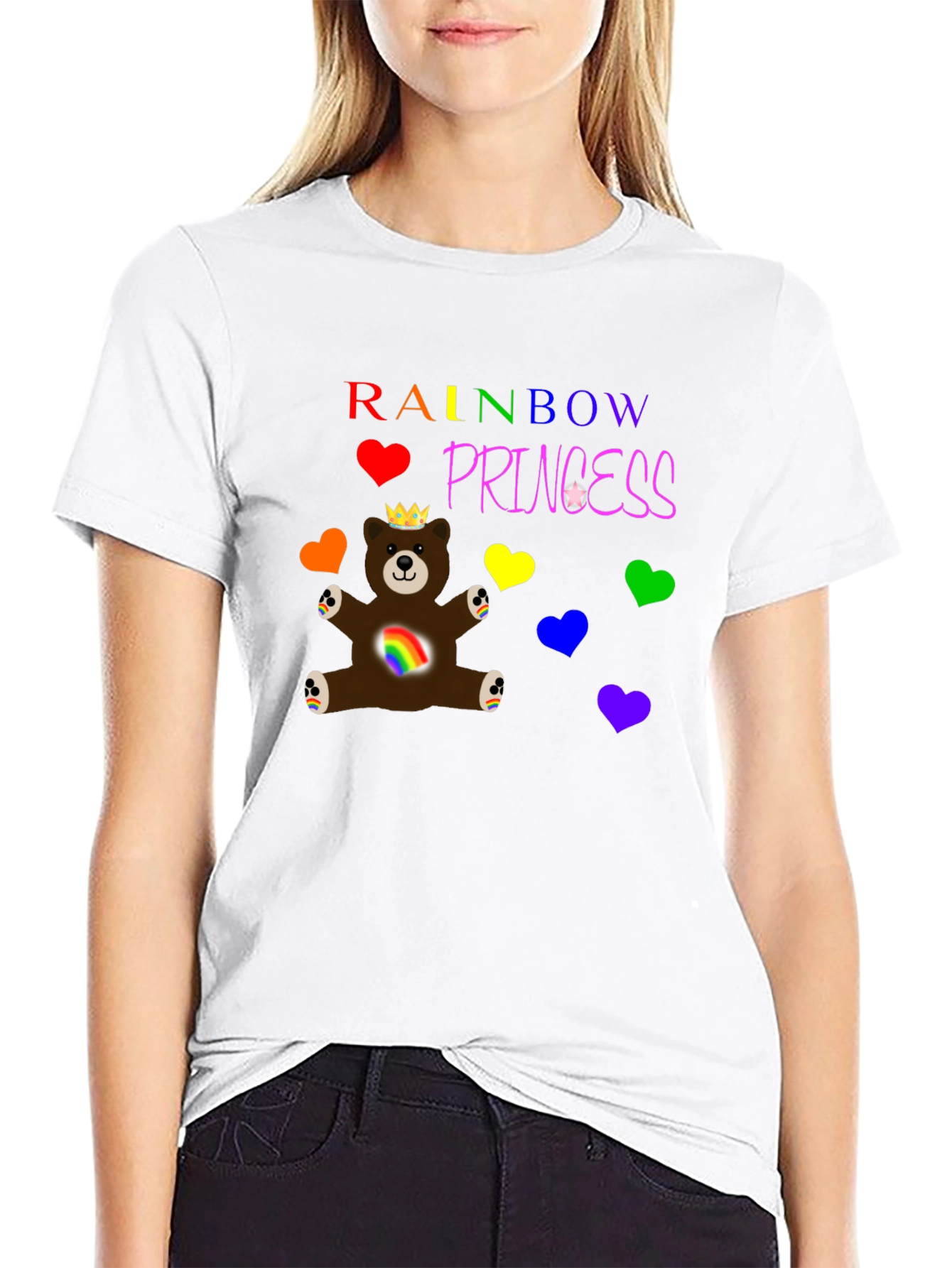 Rainbow Princess Bear T-Shirt