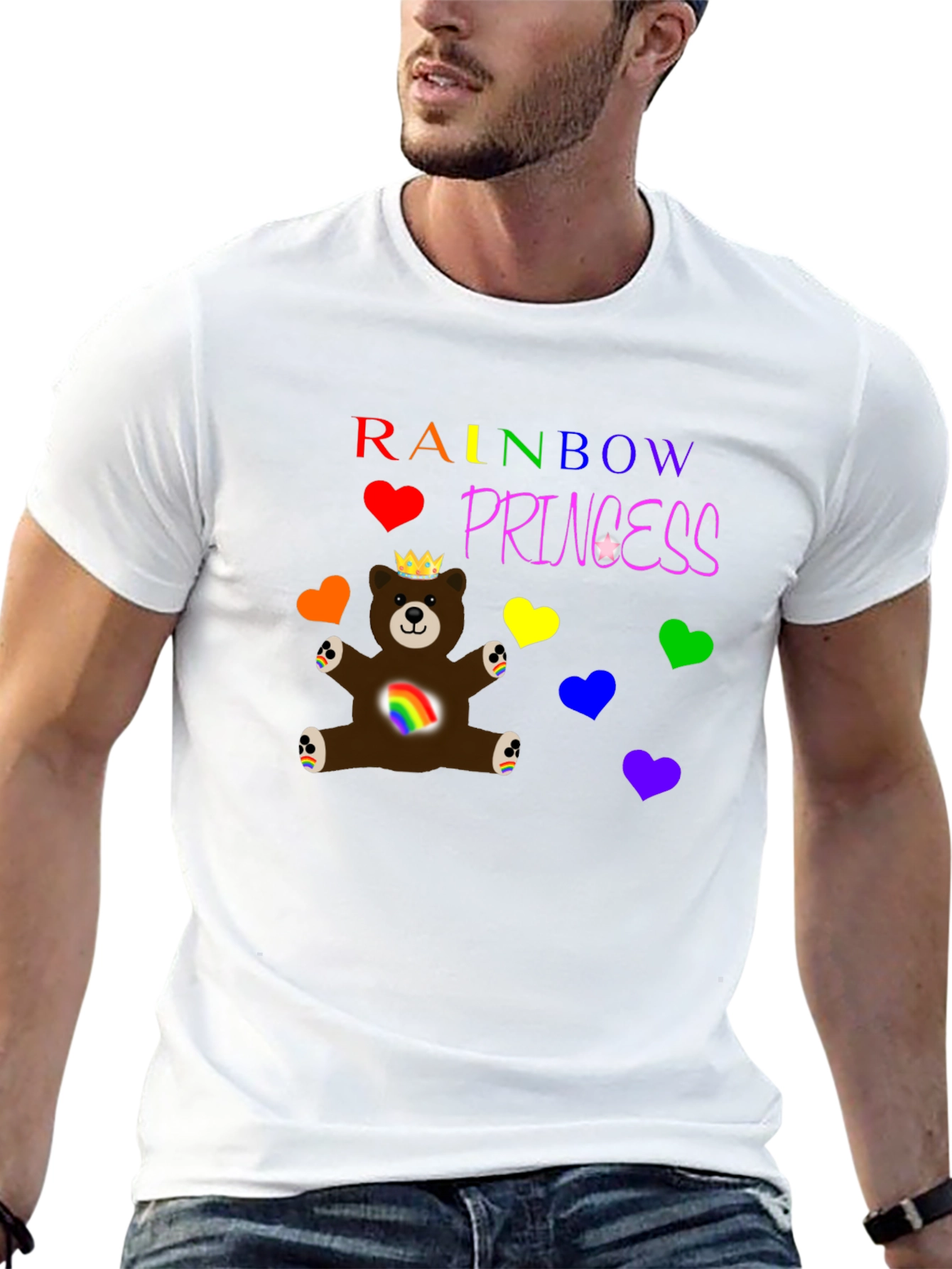 Rainbow Princess Bear T-Shirt