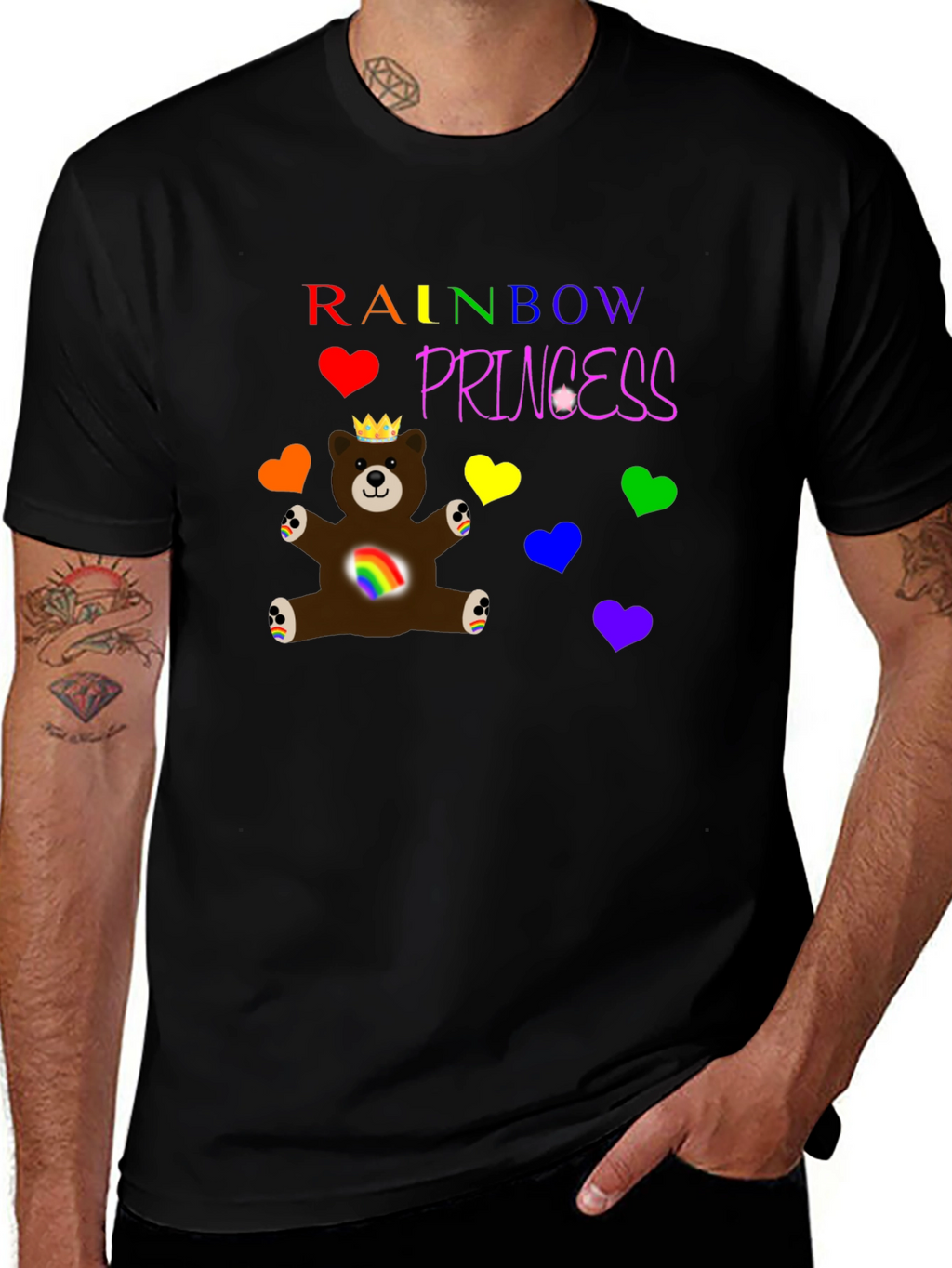Rainbow Princess Bear T-Shirt