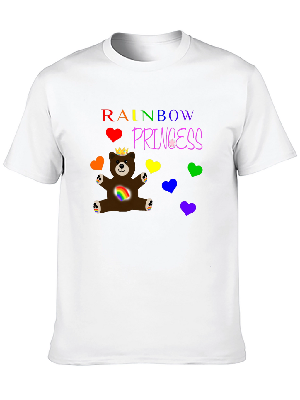 Rainbow Princess Bear T-Shirt