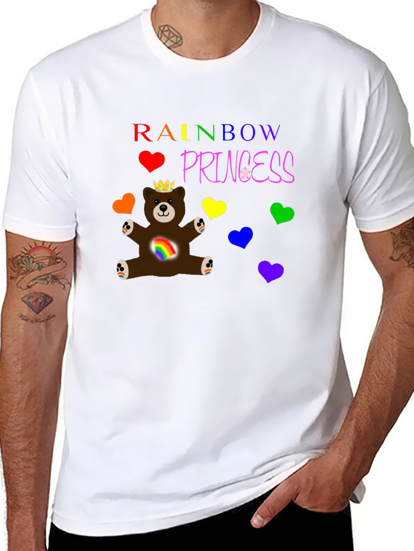 Rainbow Princess Bear T-Shirt