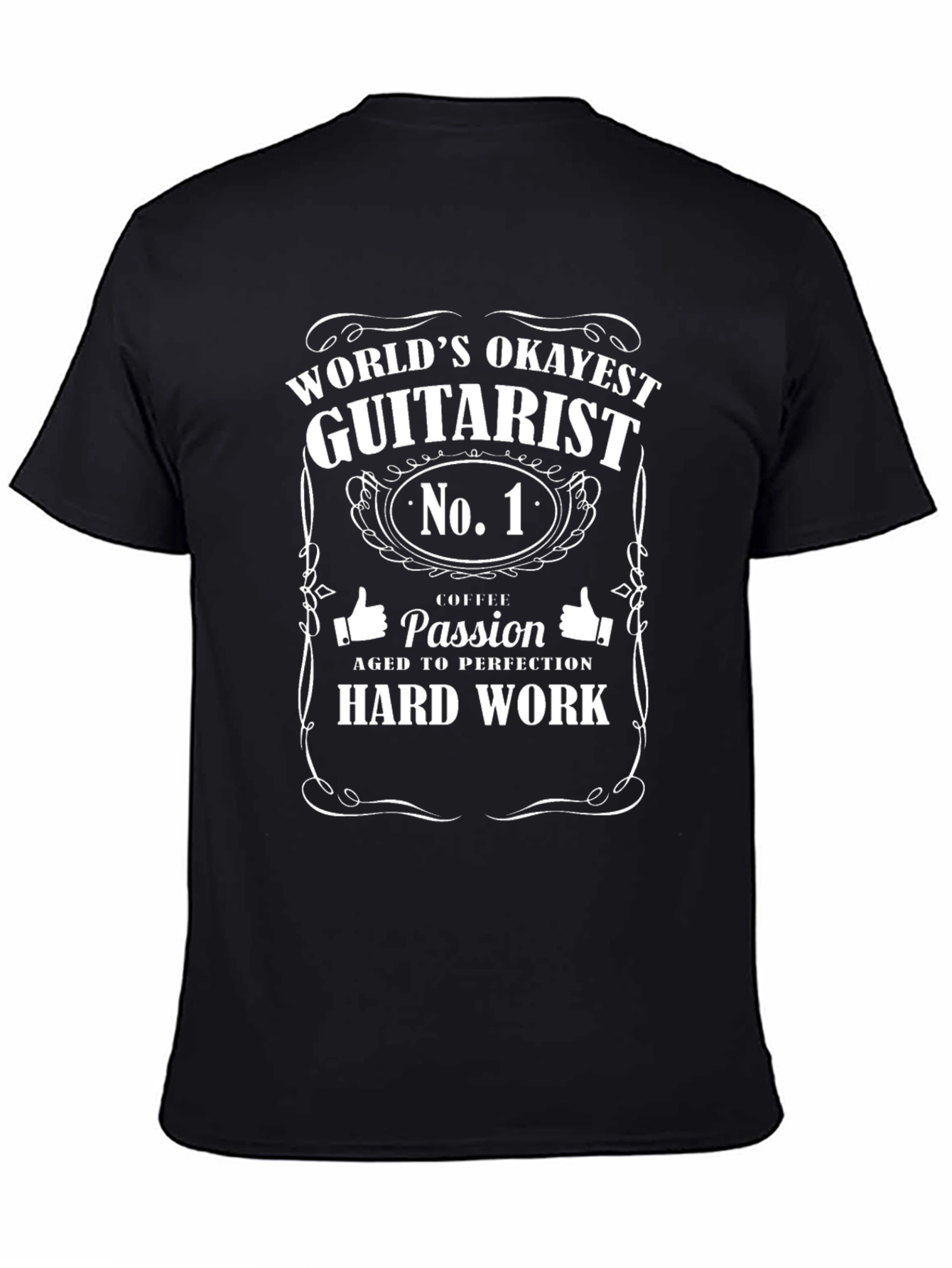Worlds Okayest Guitarist T-Shirt - Number One Musician Gift