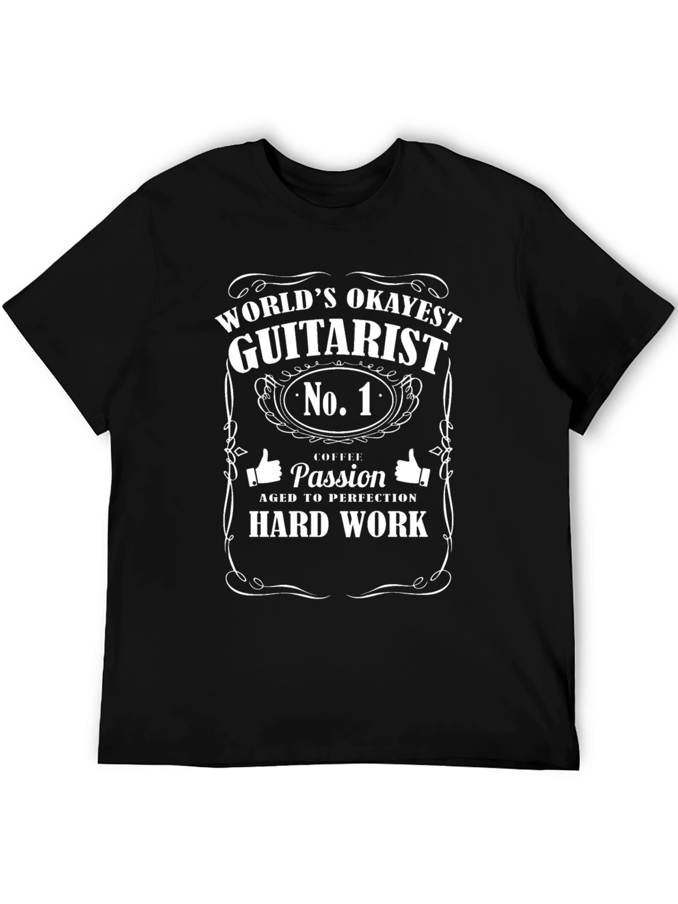 Worlds Okayest Guitarist T-Shirt - Number One Musician Gift