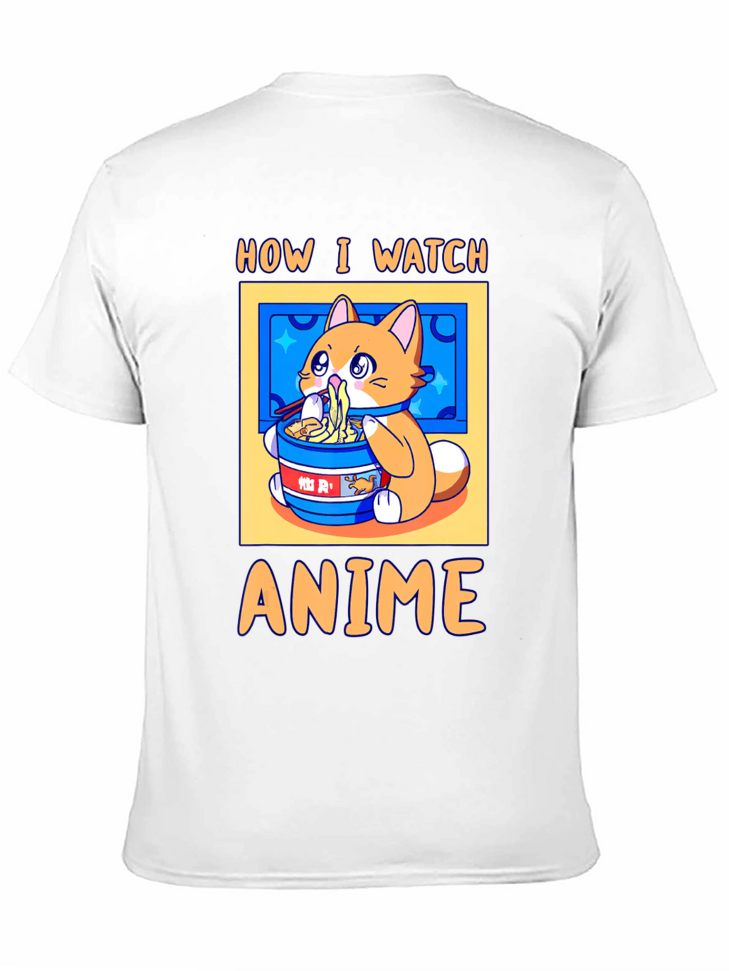 Anime Watching Cat T-Shirt