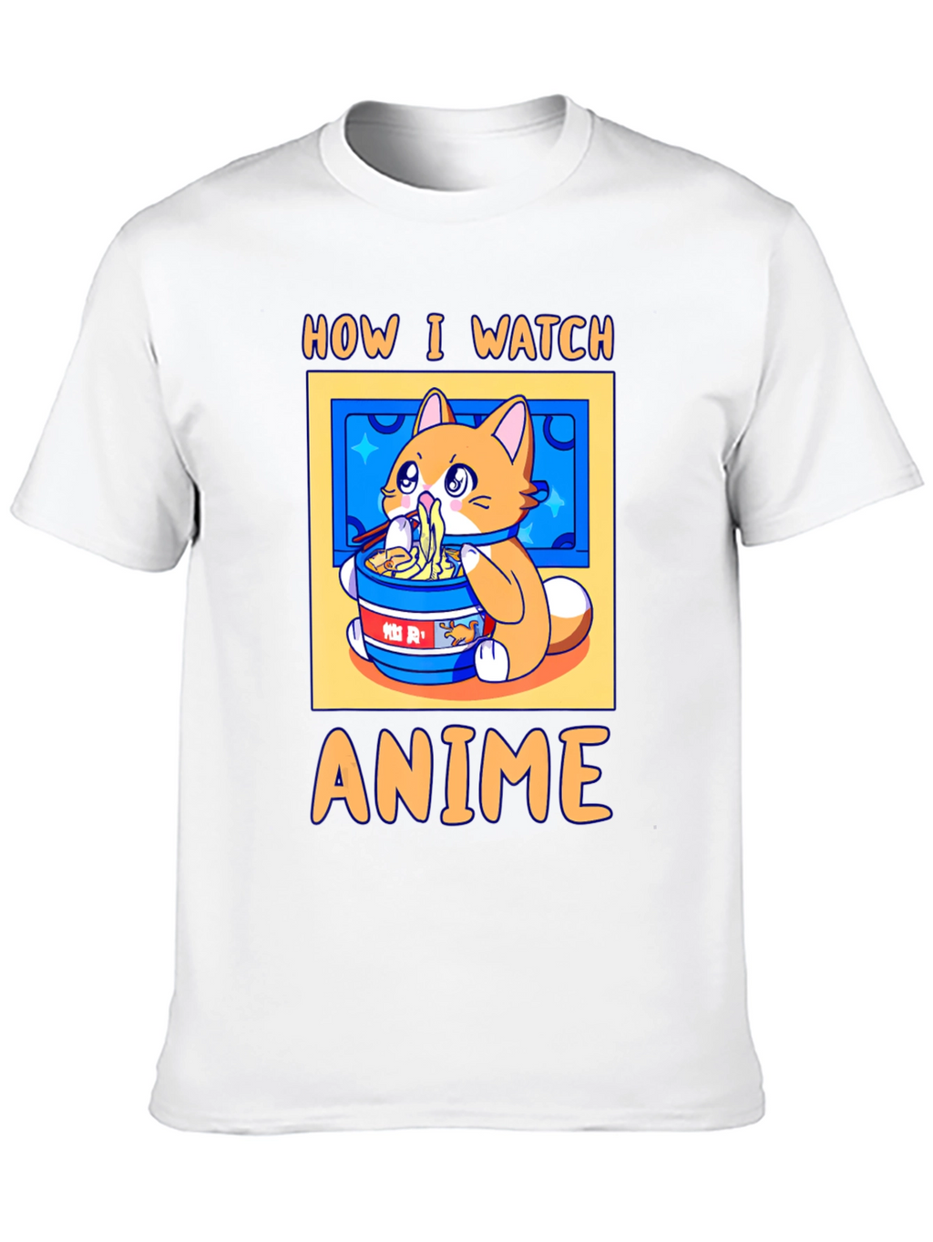 Anime Watching Cat T-Shirt