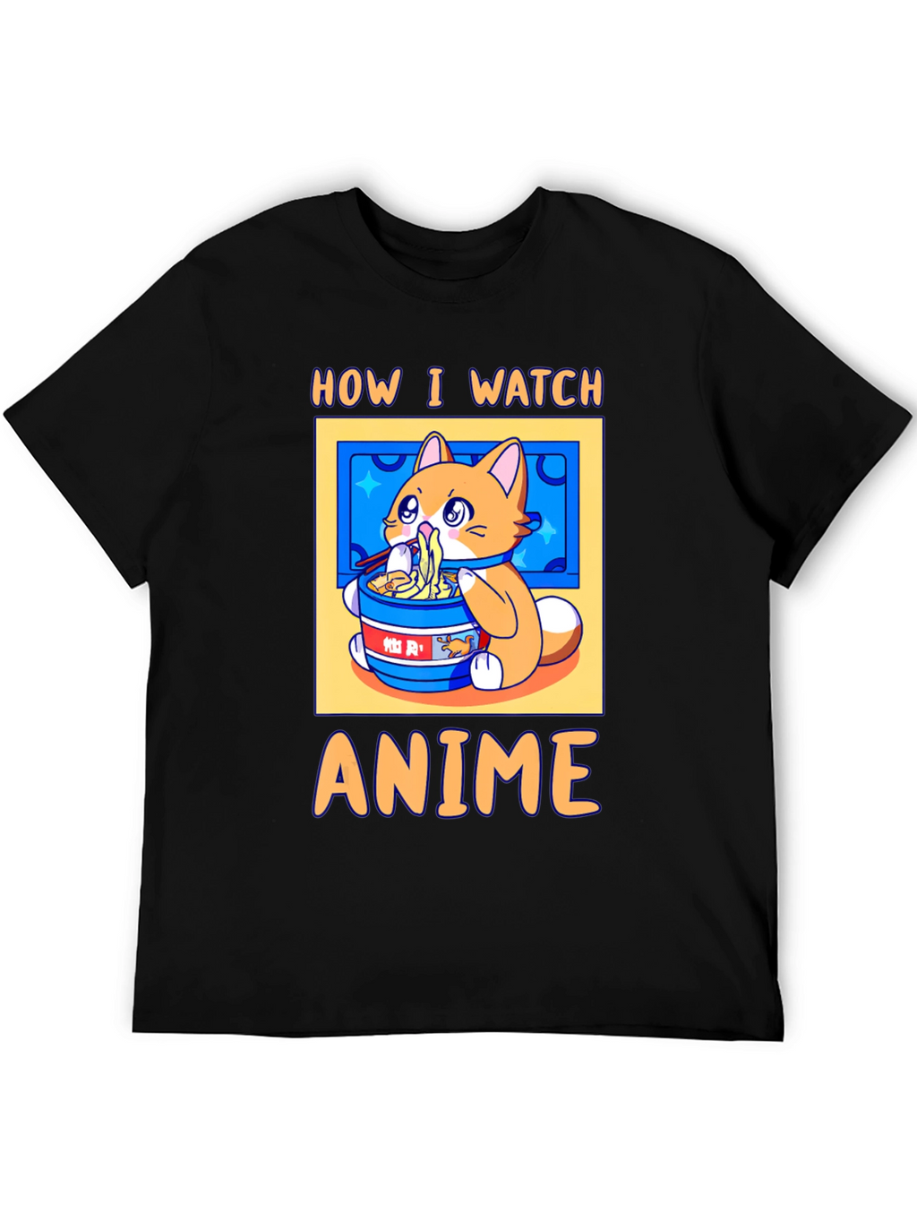 Anime Watching Cat T-Shirt