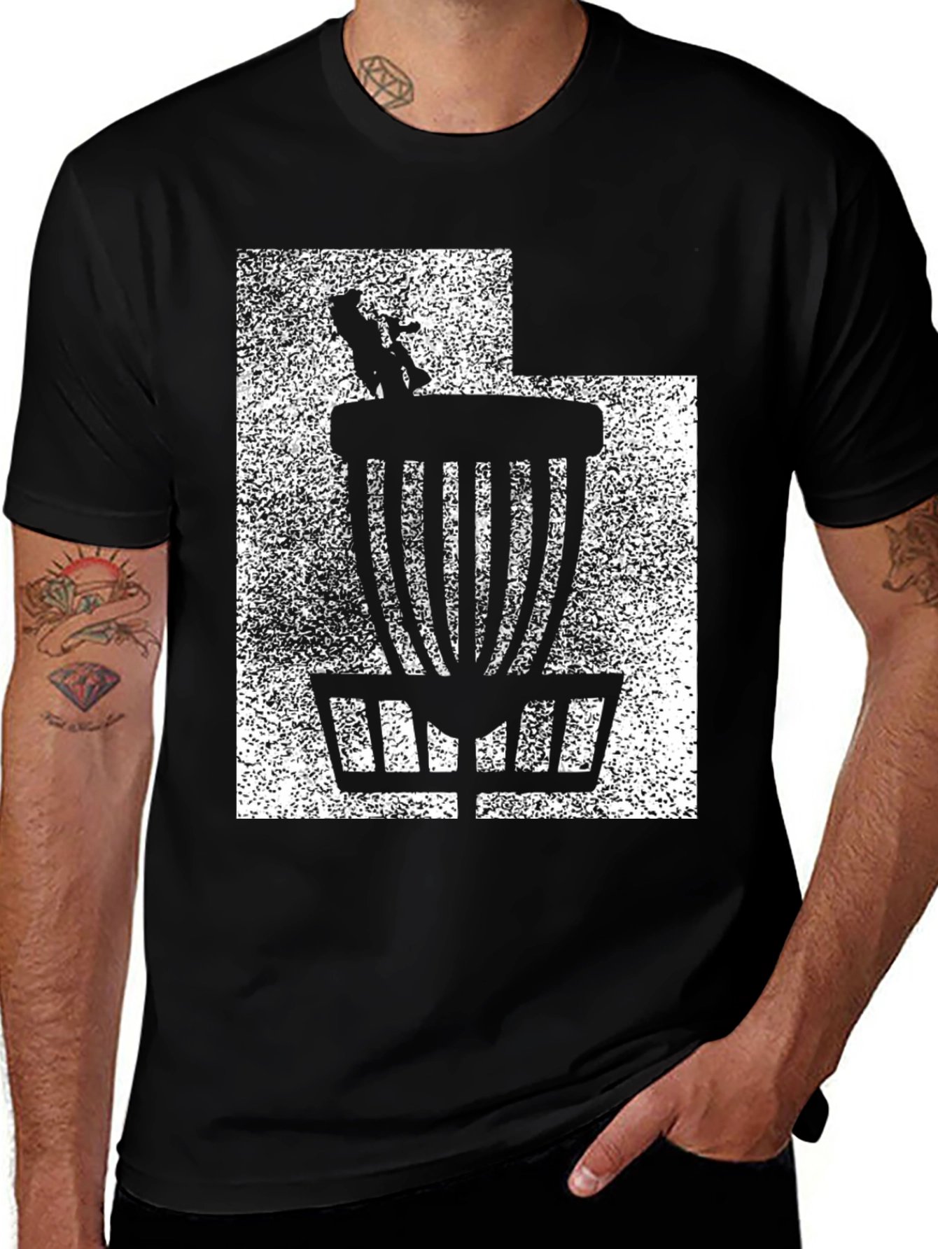 Disc Golf Basket Graphic T-Shirt