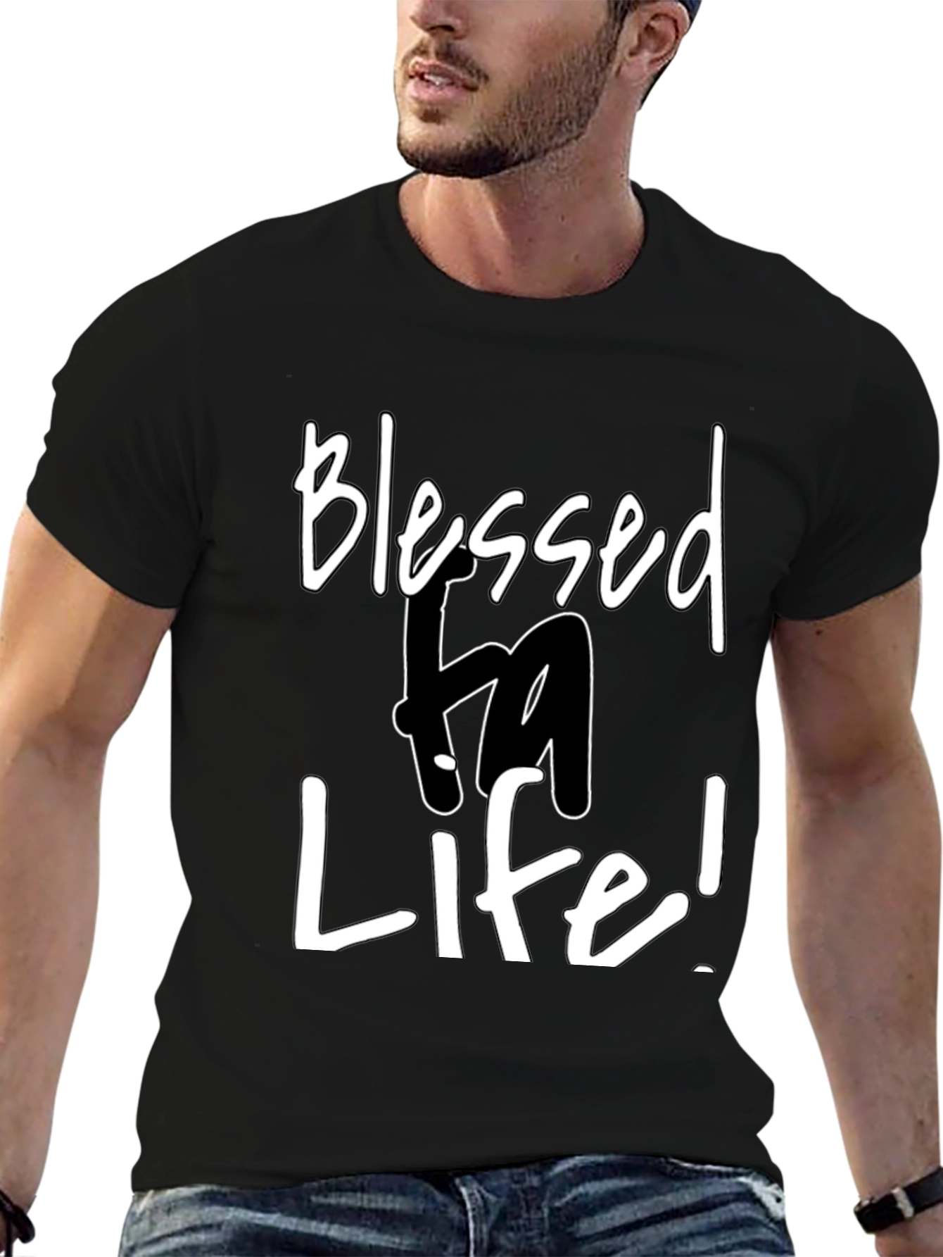 Blessed Life Graphic Tee - Mens Black T-Shirt