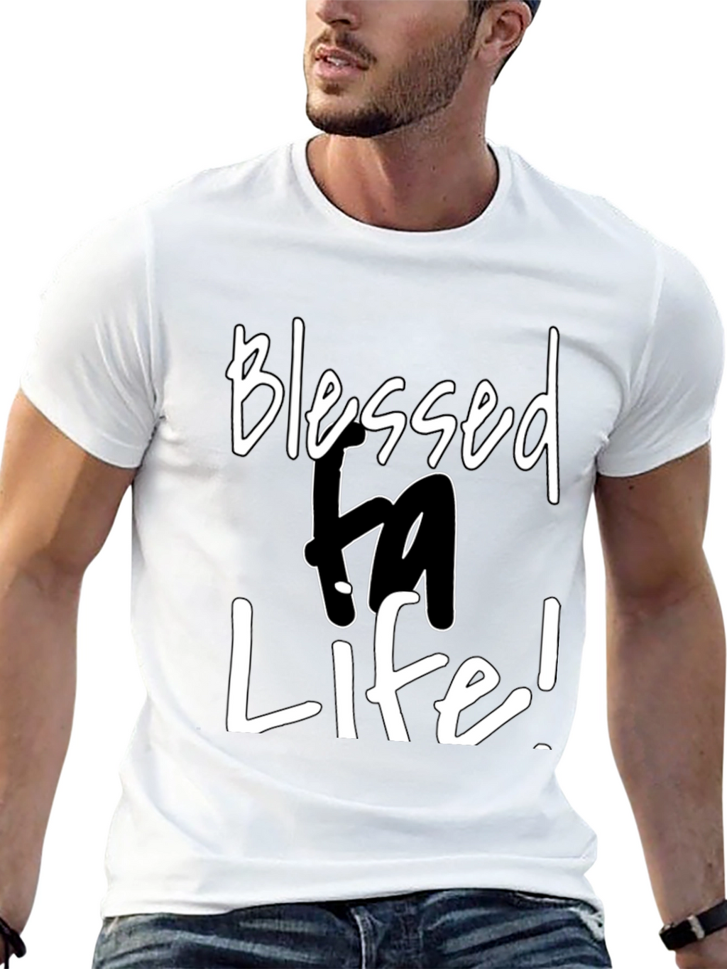 Blessed Life Graphic Tee - Mens Black T-Shirt