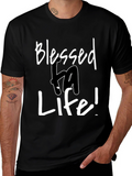 Blessed Life Graphic Tee - Mens Black T-Shirt
