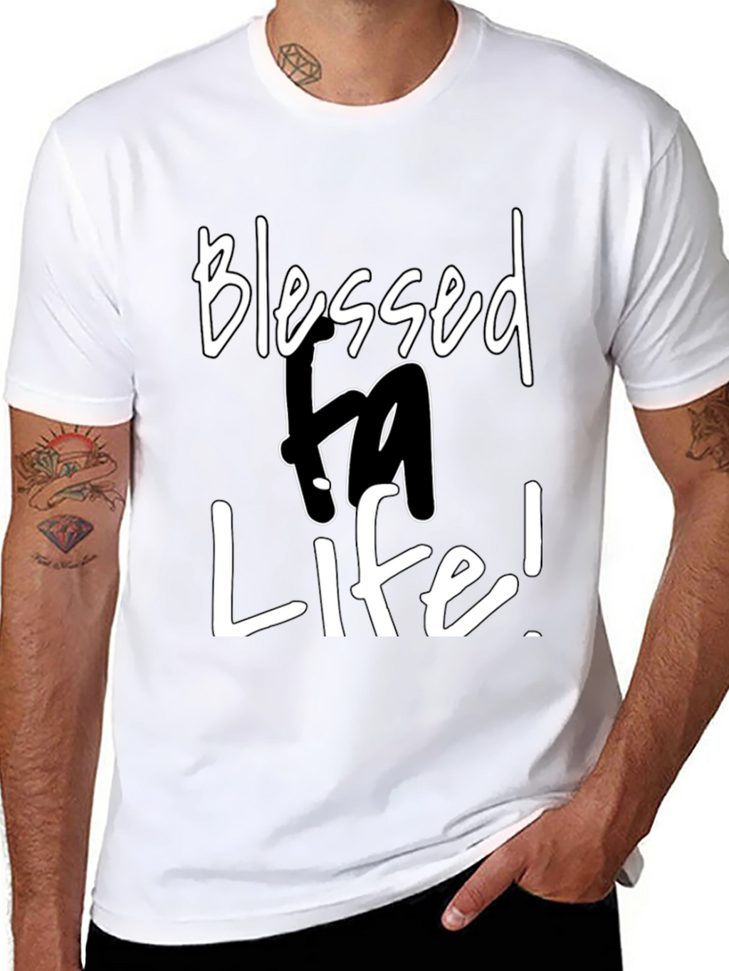 Blessed Life Graphic Tee - Mens Black T-Shirt