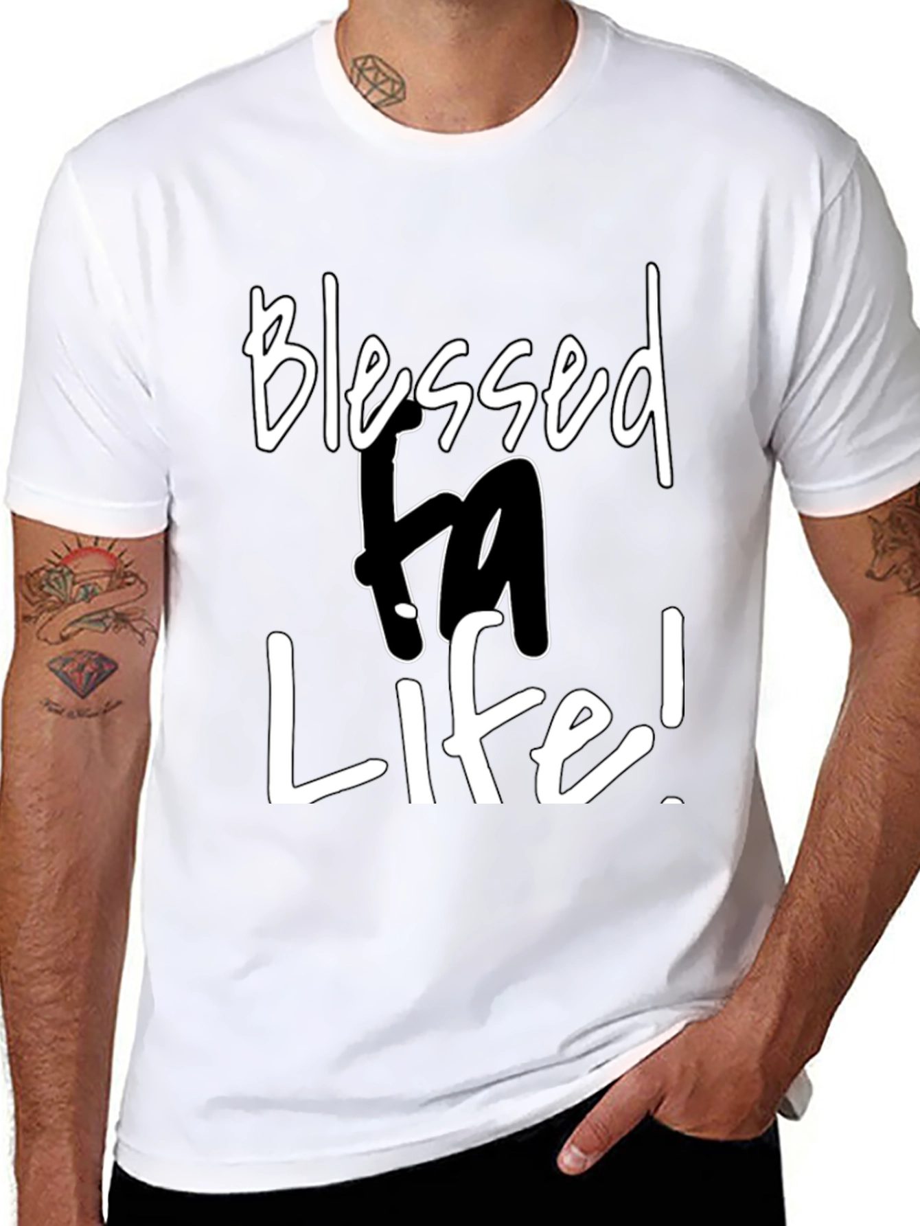 Blessed Life Graphic Tee - Mens Black T-Shirt