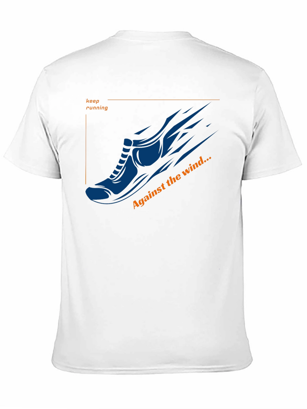 Mens Running Shoe Graphic T-Shirt - Against the Wind