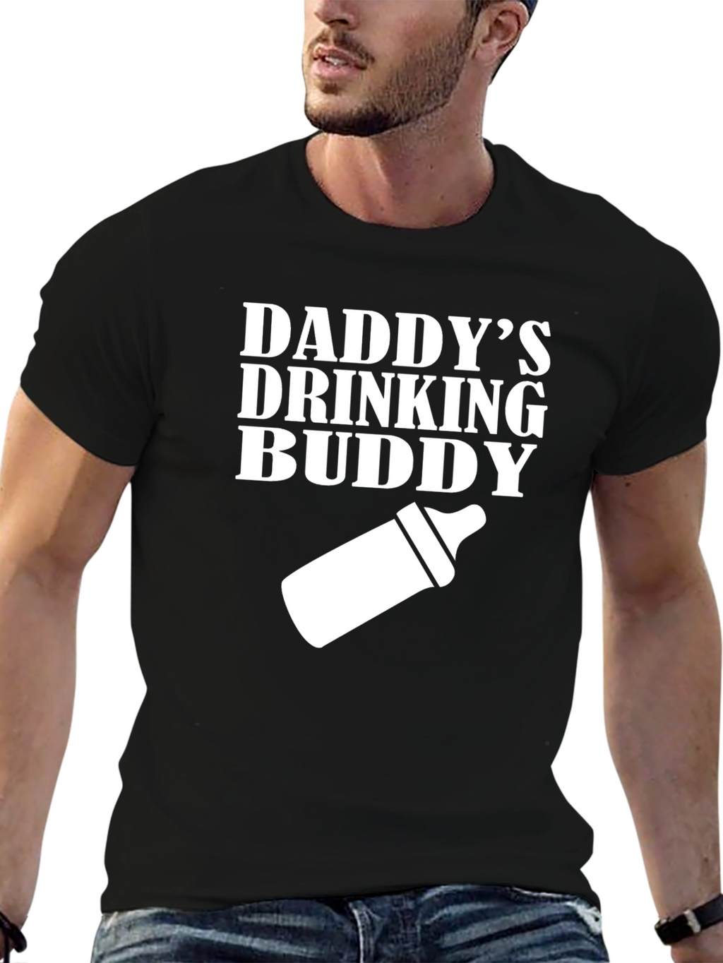 Daddys Drinking Buddy Black T-Shirt