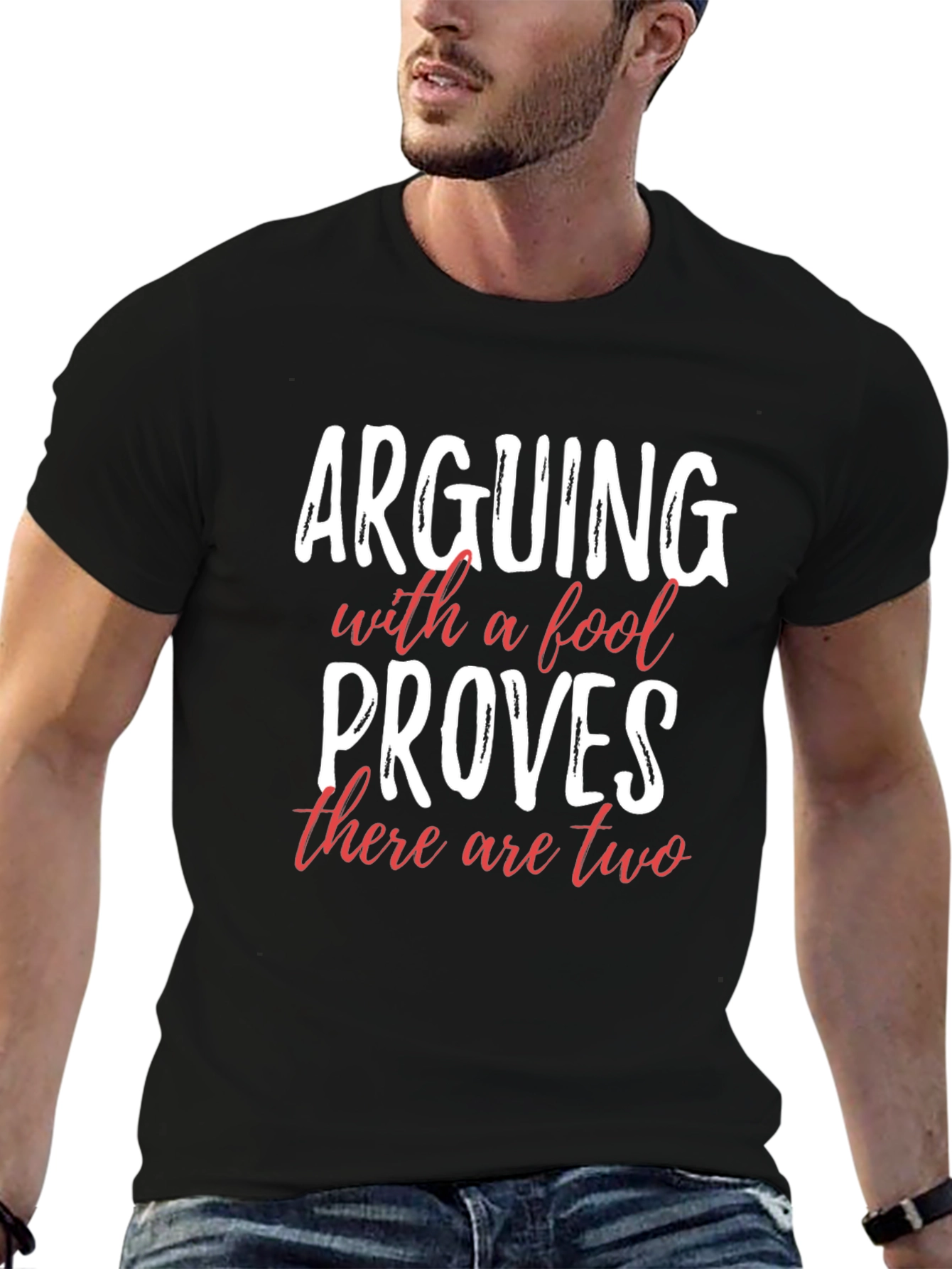 Arguing With a Fool T-Shirt Funny Sarcastic Tee