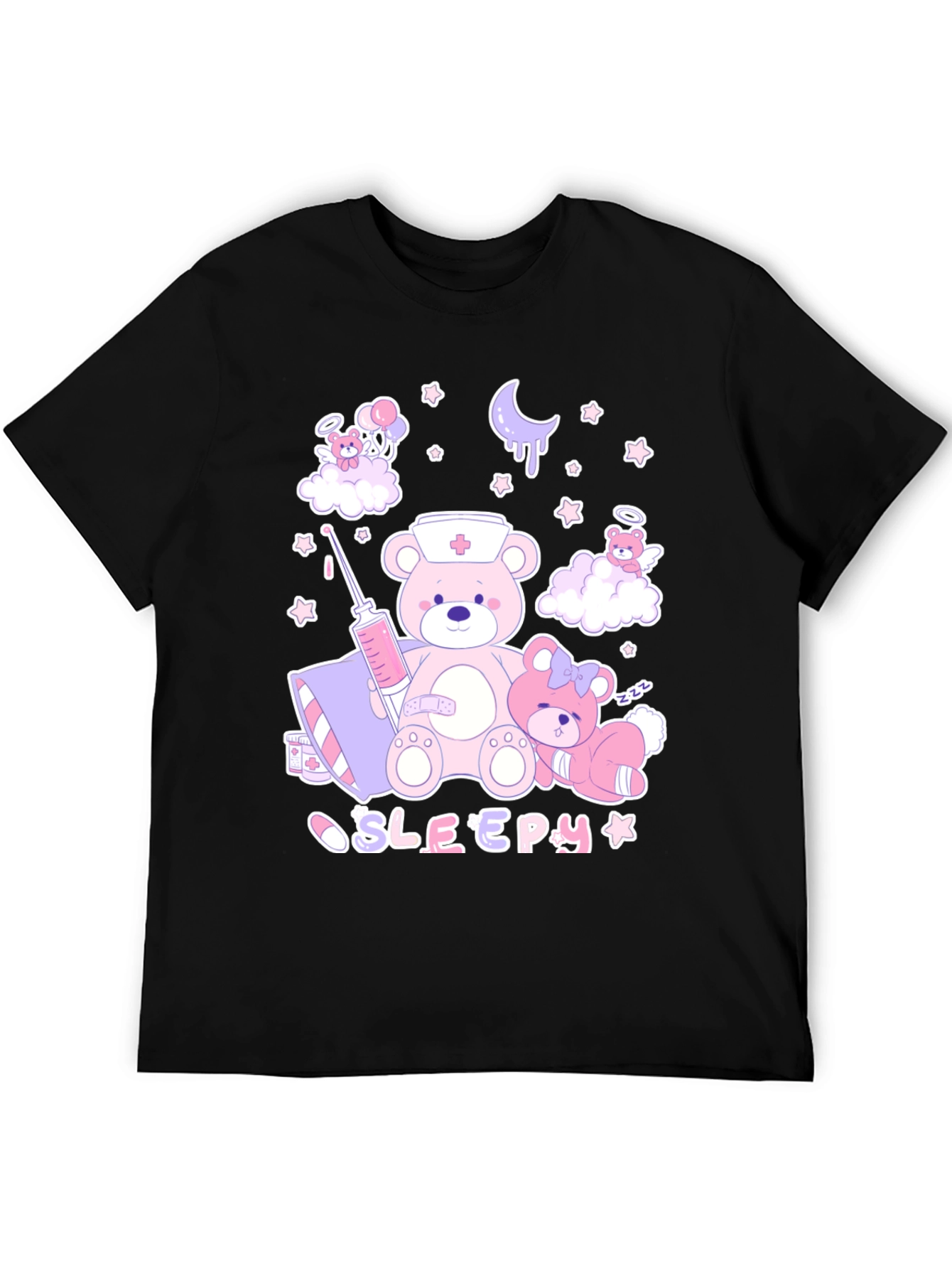 Kawaii Nurse Bear Graphic T-Shirt