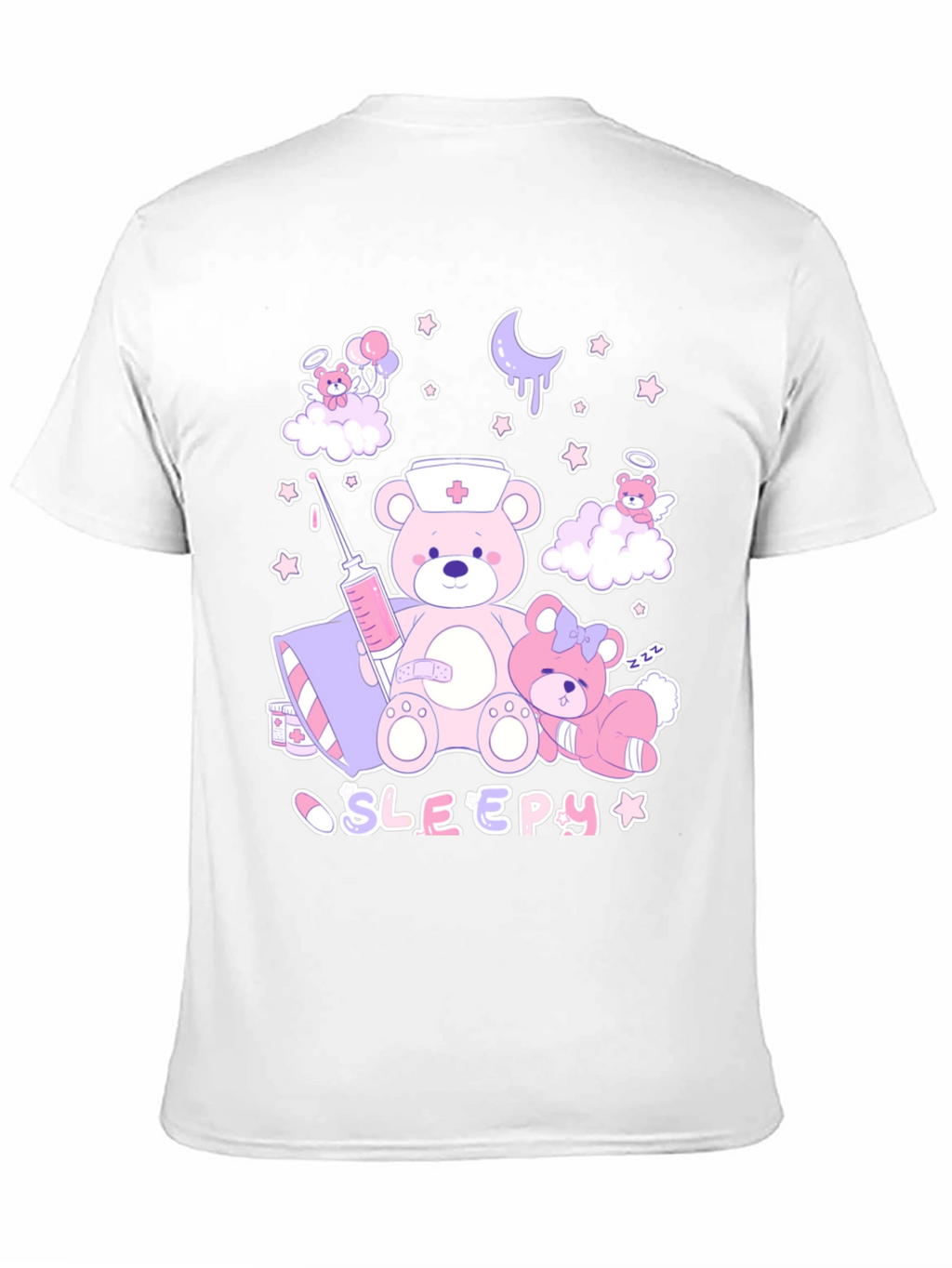 Kawaii Nurse Bear Graphic T-Shirt