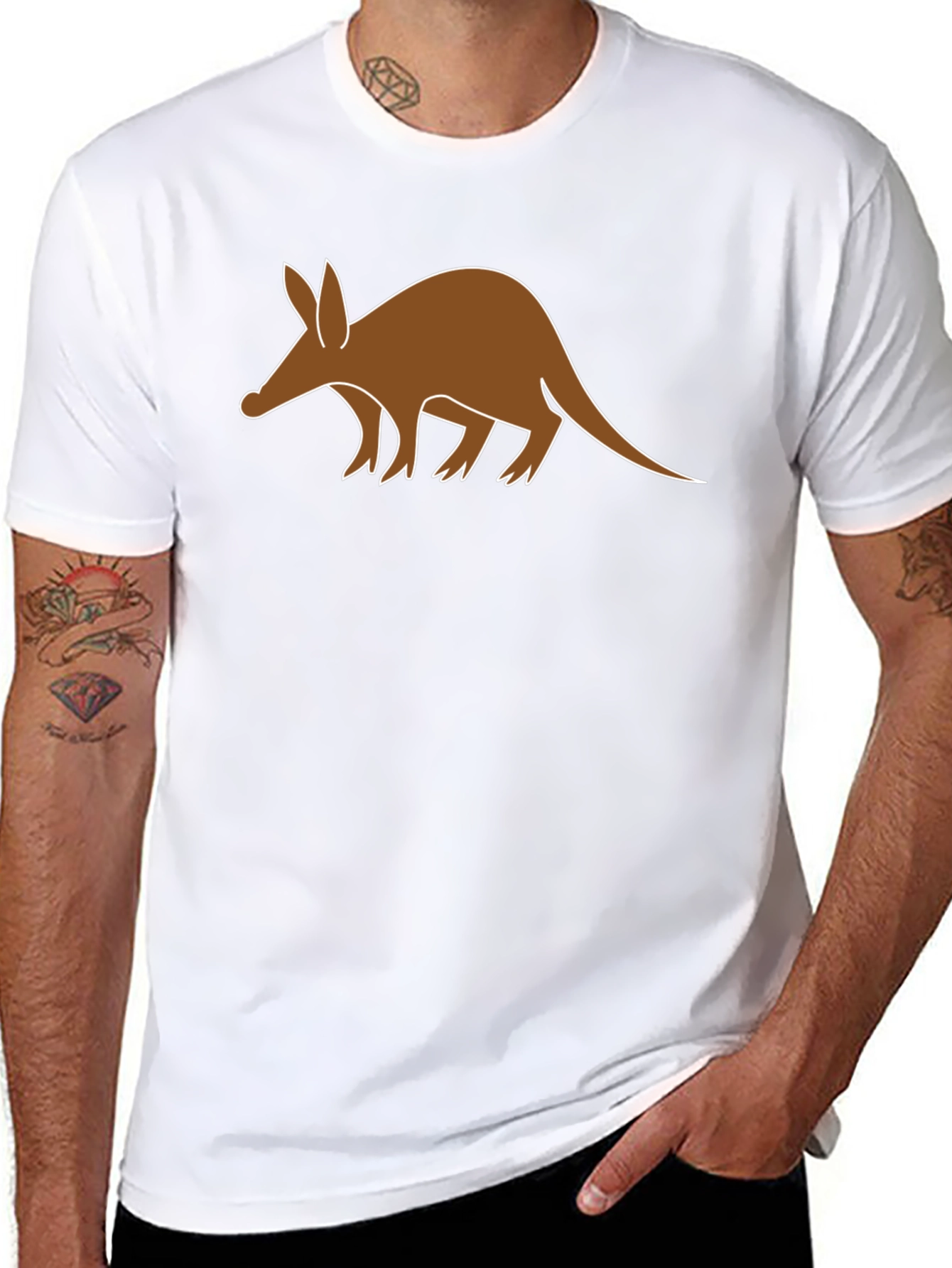 Aardvark Graphic T-Shirt - Black Cotton Tee