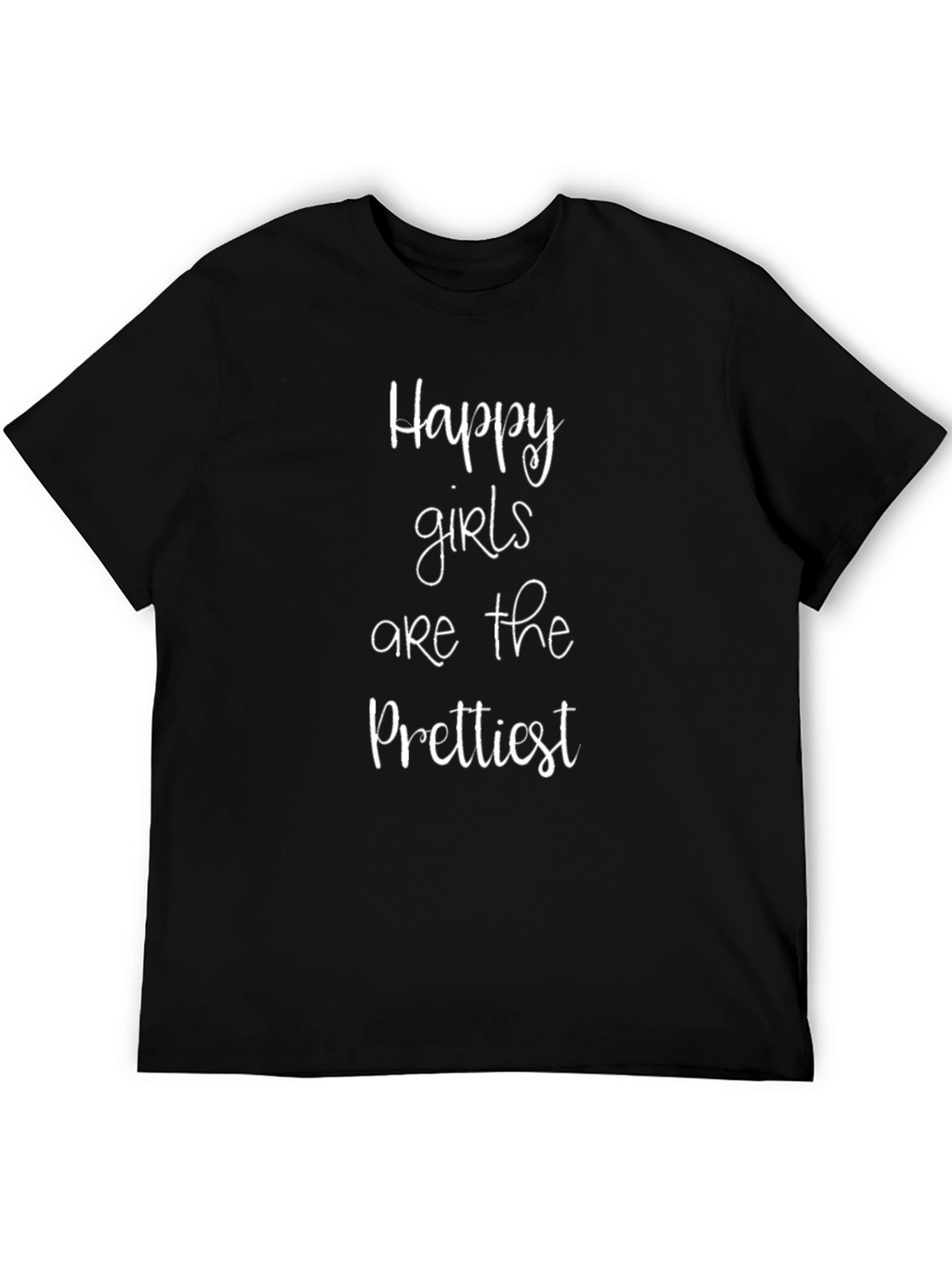 Happy Girls Prettiest Graphic Tee - Black