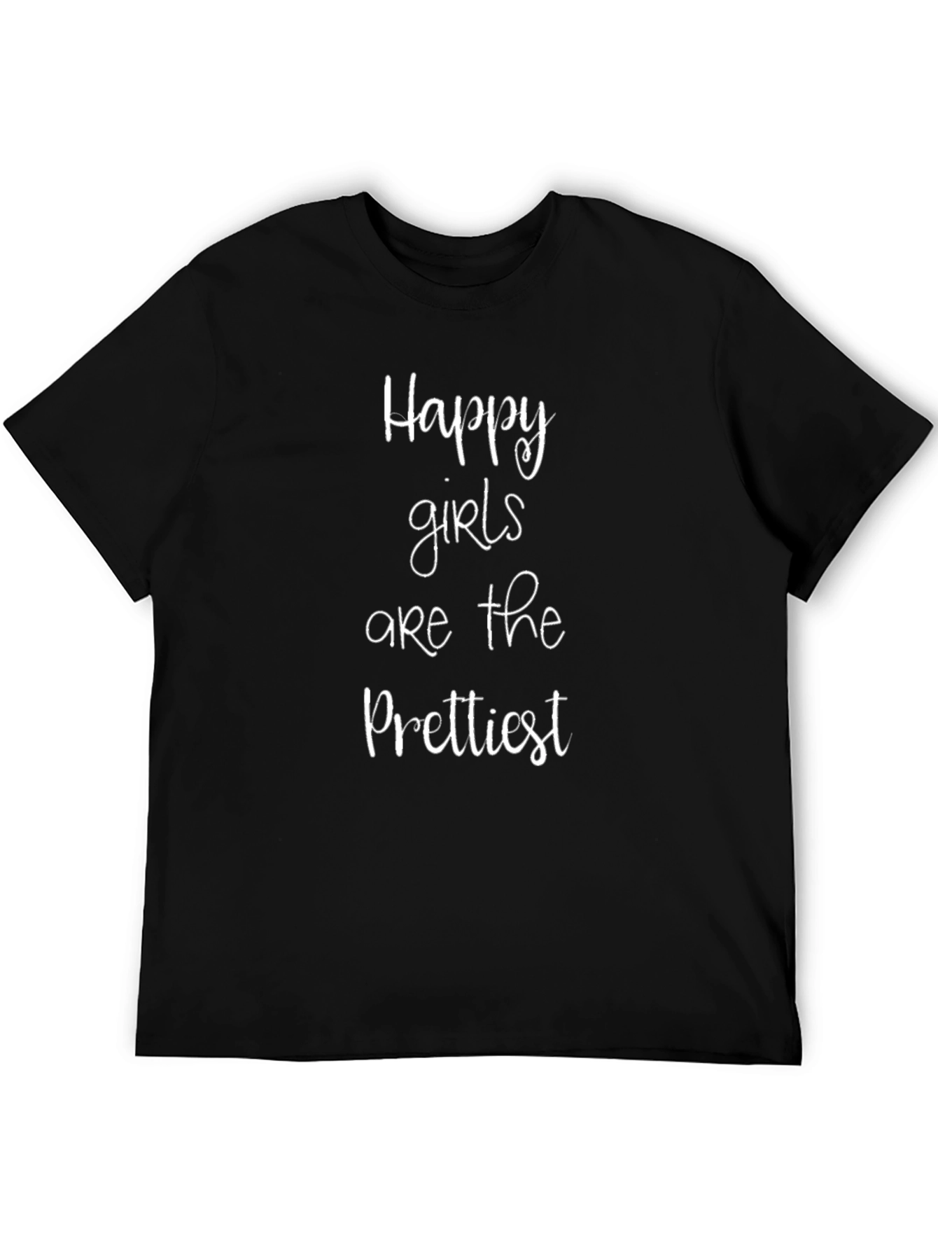 Happy Girls Prettiest Graphic Tee - Black