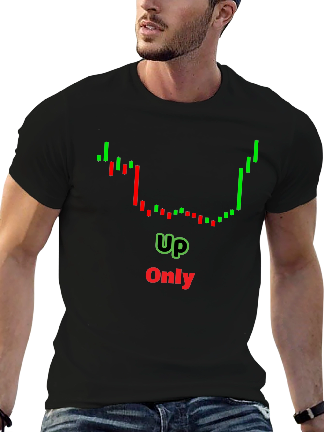 Up Only Chart T-Shirt - Crypto Trend