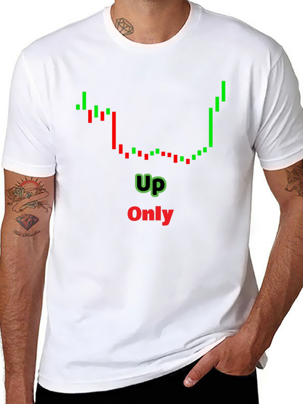 Up Only Chart T-Shirt - Crypto Trend