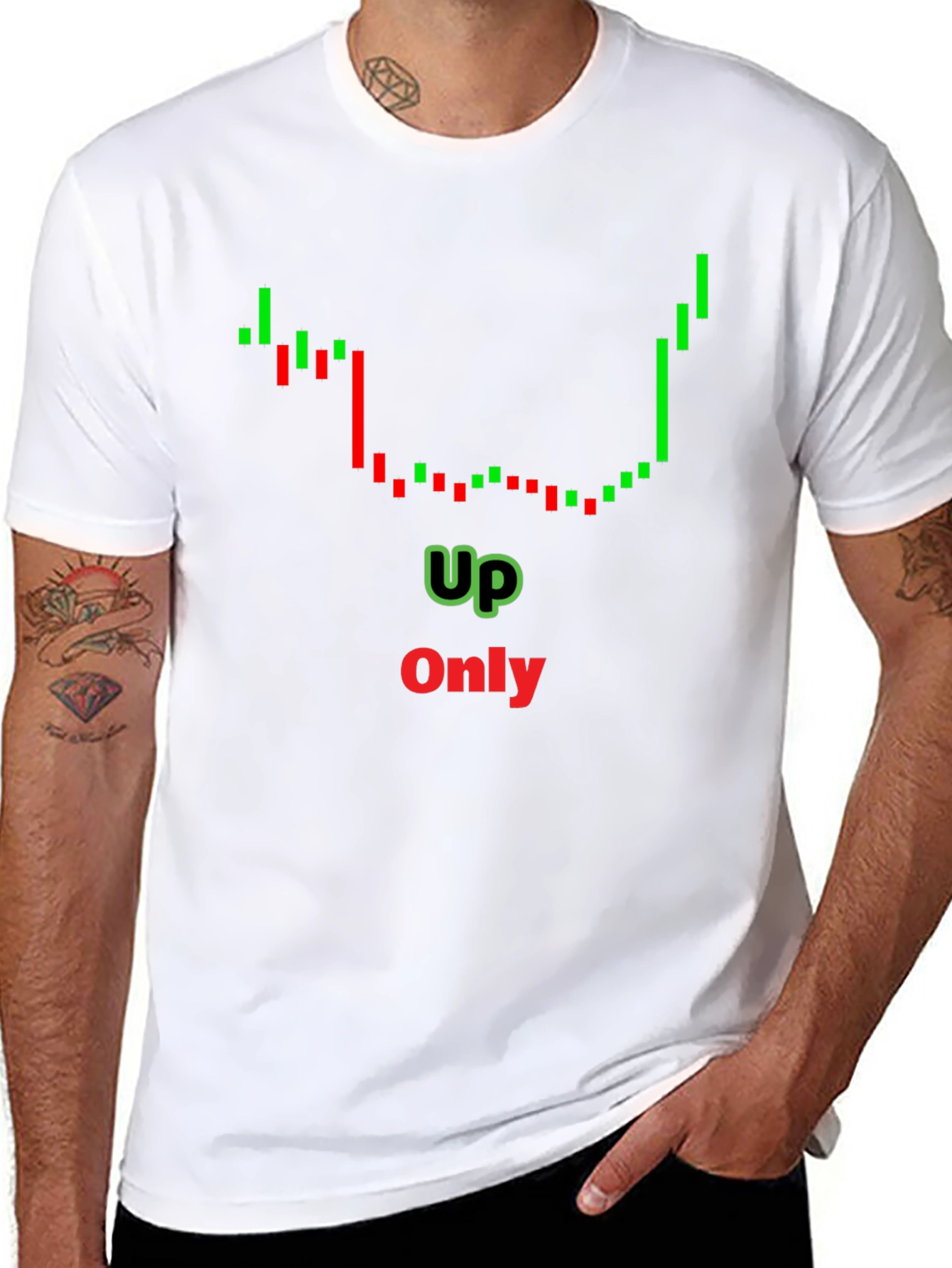Up Only Chart T-Shirt - Crypto Trend
