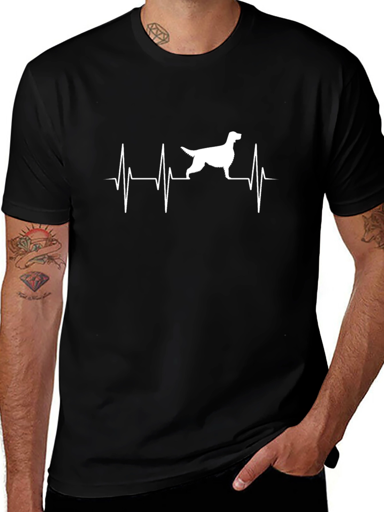 Dog Heartbeat T-Shirt - Mens Graphic Tee