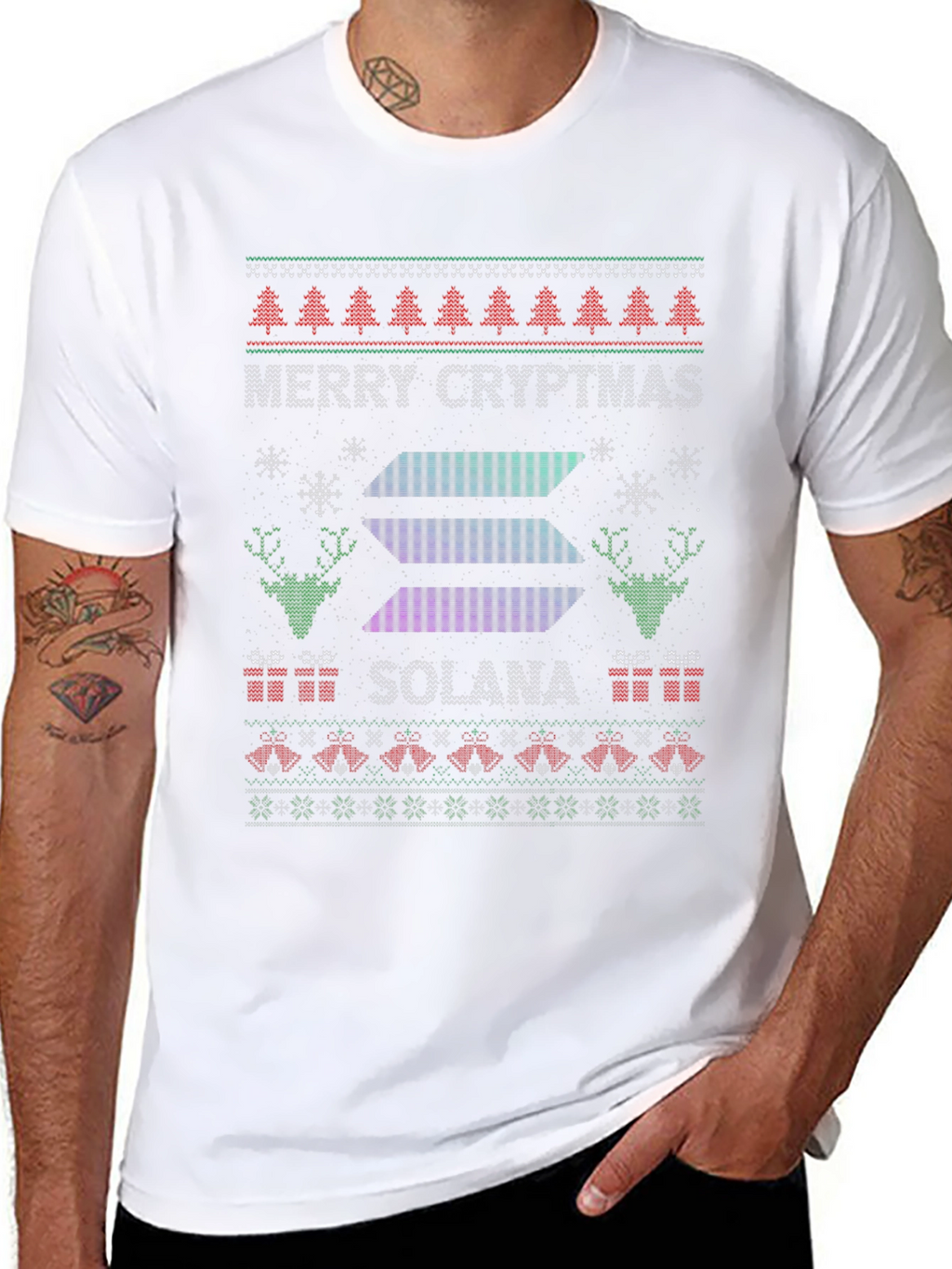 Merry Cryptmas Solana Ugly Christmas Sweater T-Shirt