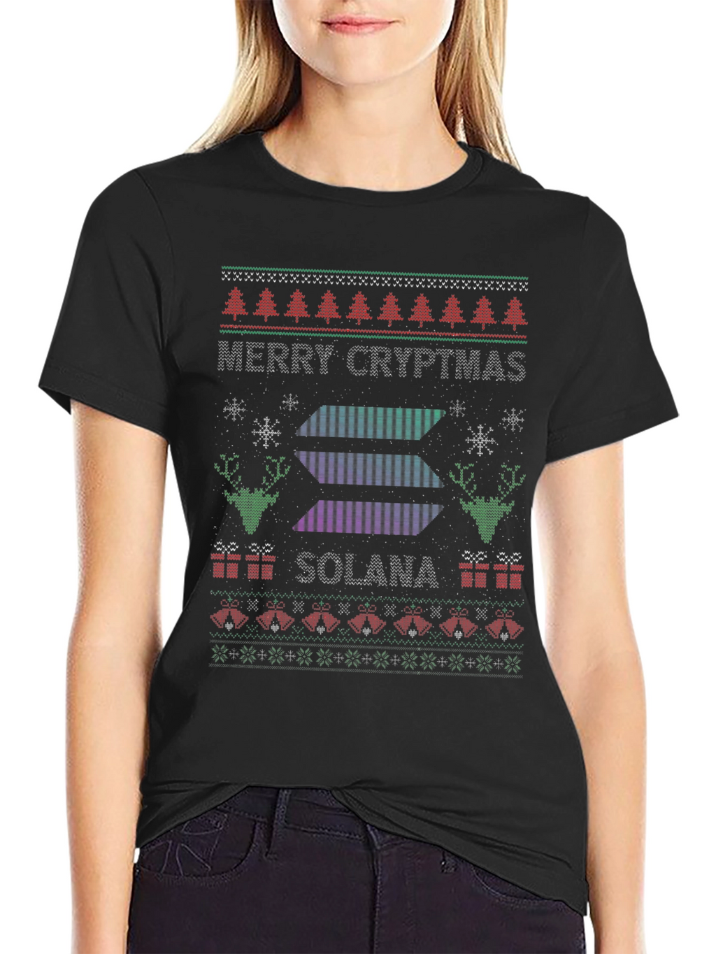 Merry Cryptmas Solana Ugly Christmas Sweater T-Shirt