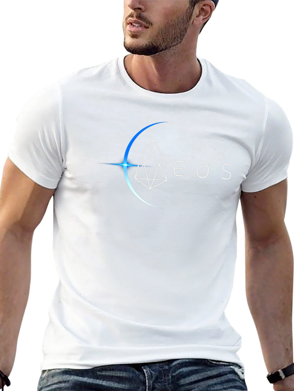 EOS Crypto Black T-Shirt - Modern Graphic Tee