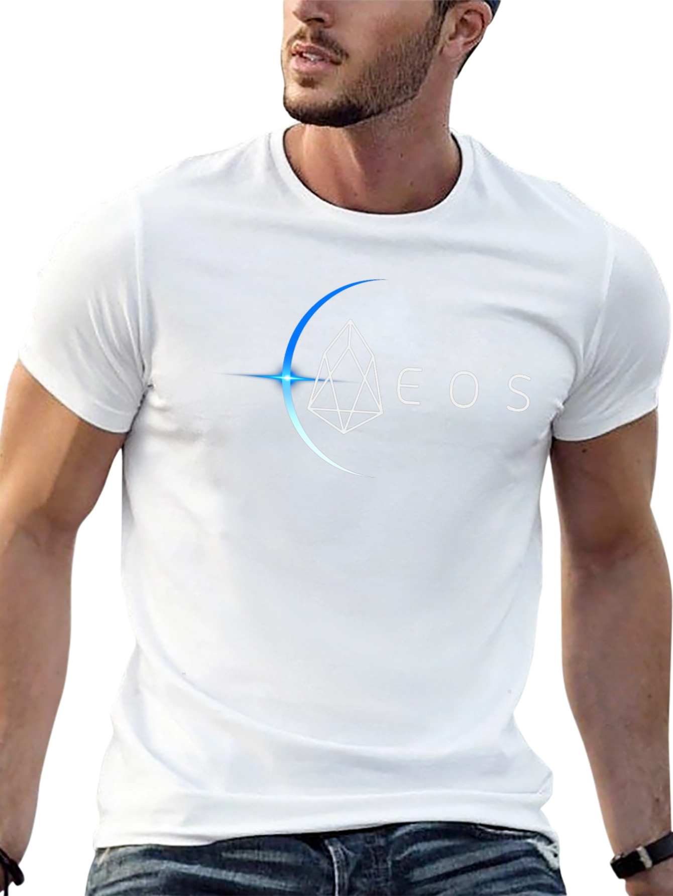 EOS Crypto Black T-Shirt - Modern Graphic Tee