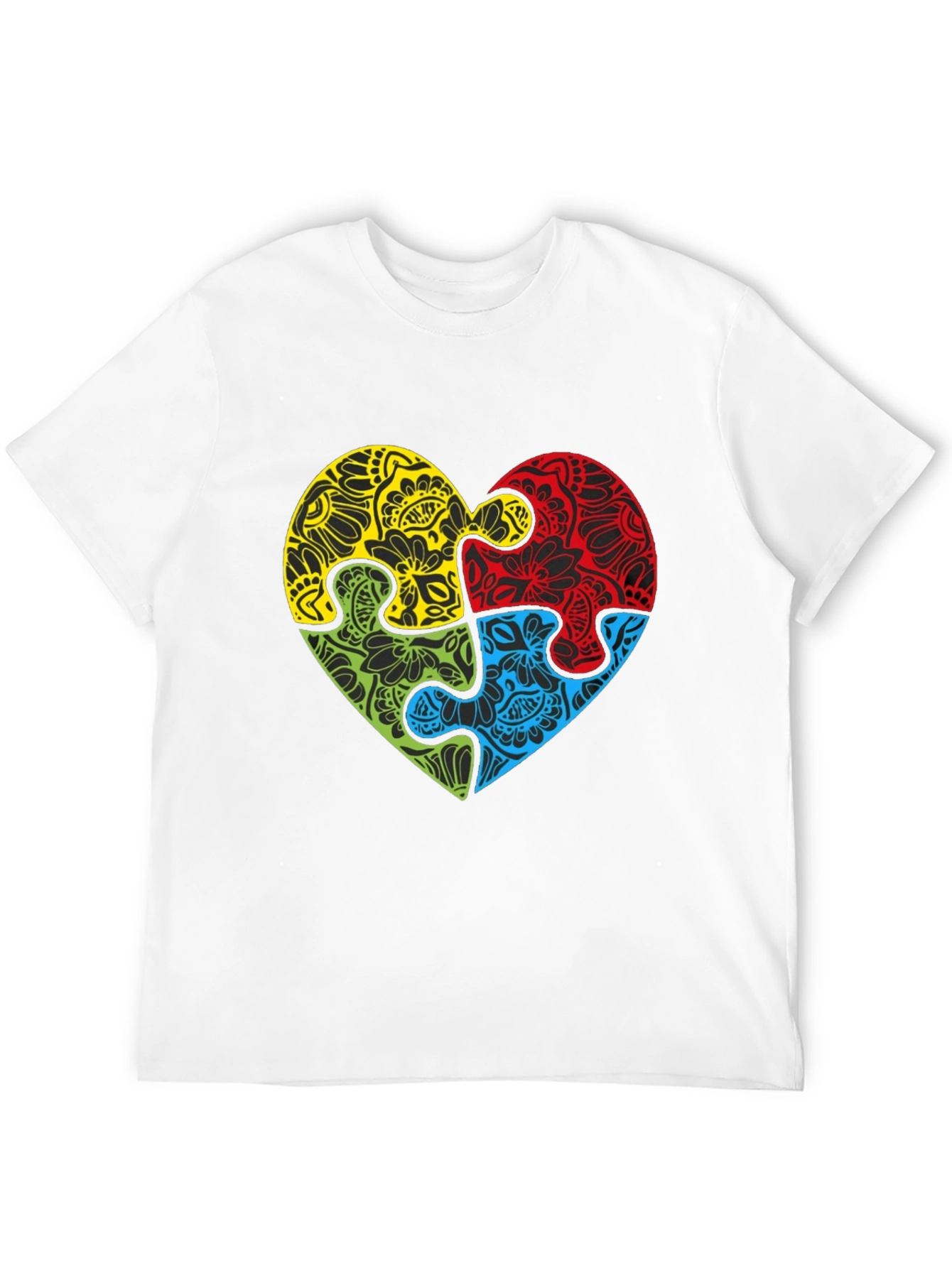Autism Awareness Puzzle Heart Graphic Tee