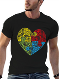 Autism Awareness Puzzle Heart Graphic Tee