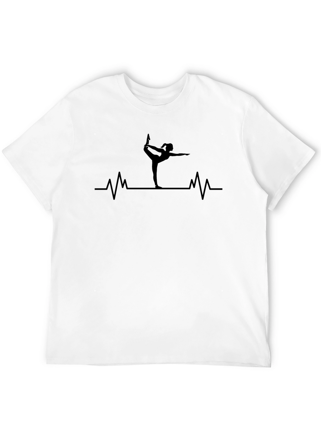 Yoga Heartbeat Black T-Shirt