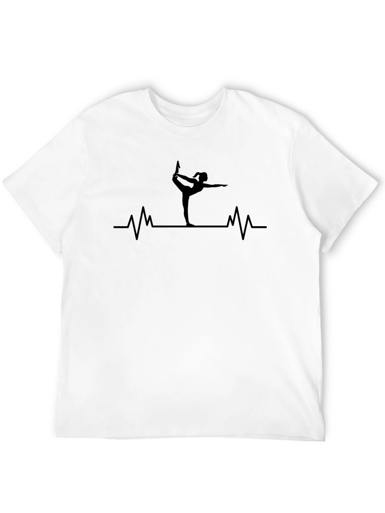 Yoga Heartbeat Black T-Shirt