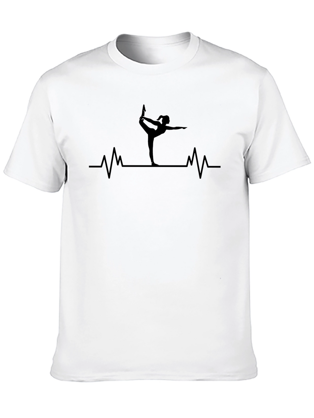 Yoga Heartbeat Black T-Shirt