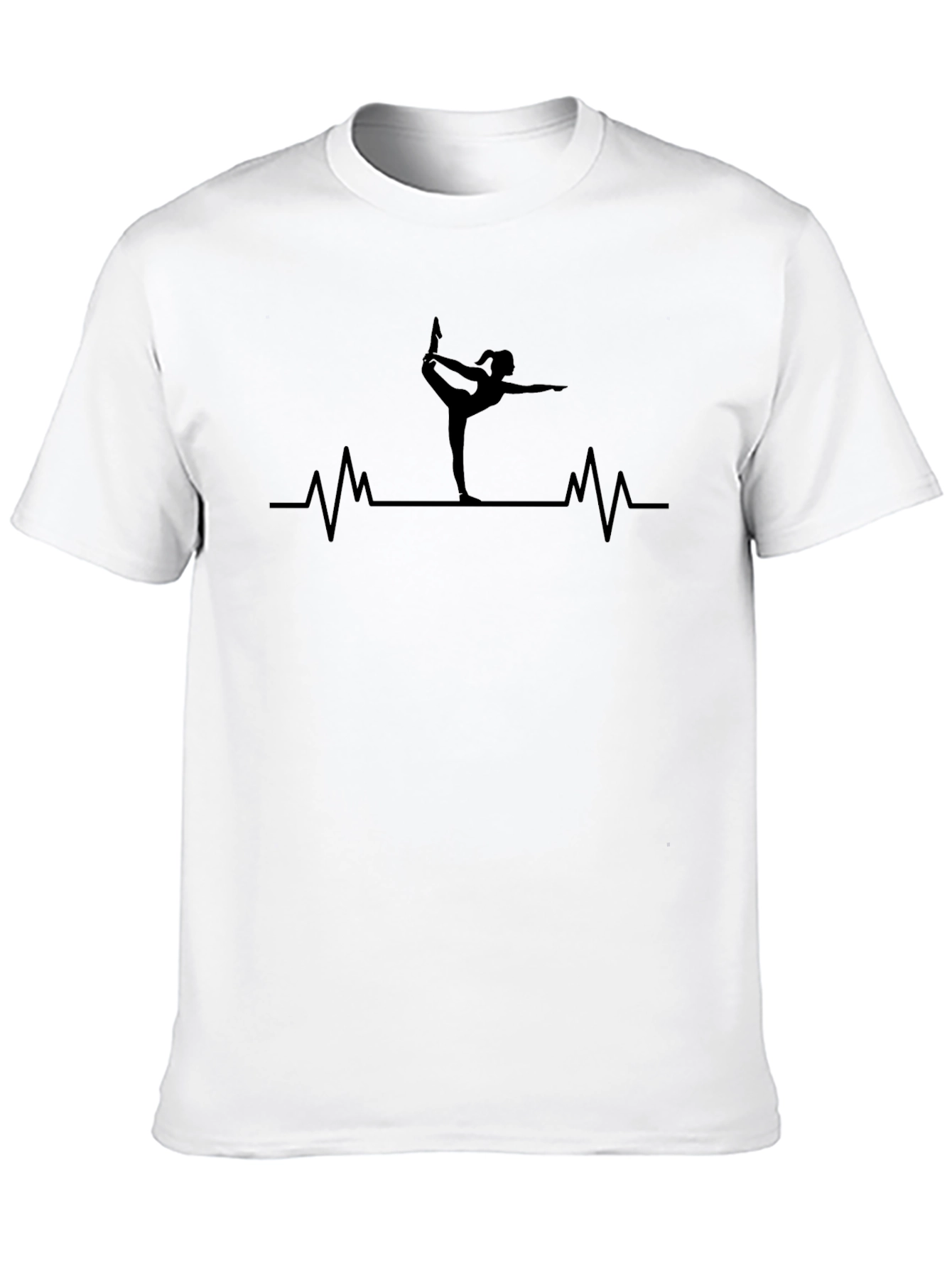 Yoga Heartbeat Black T-Shirt