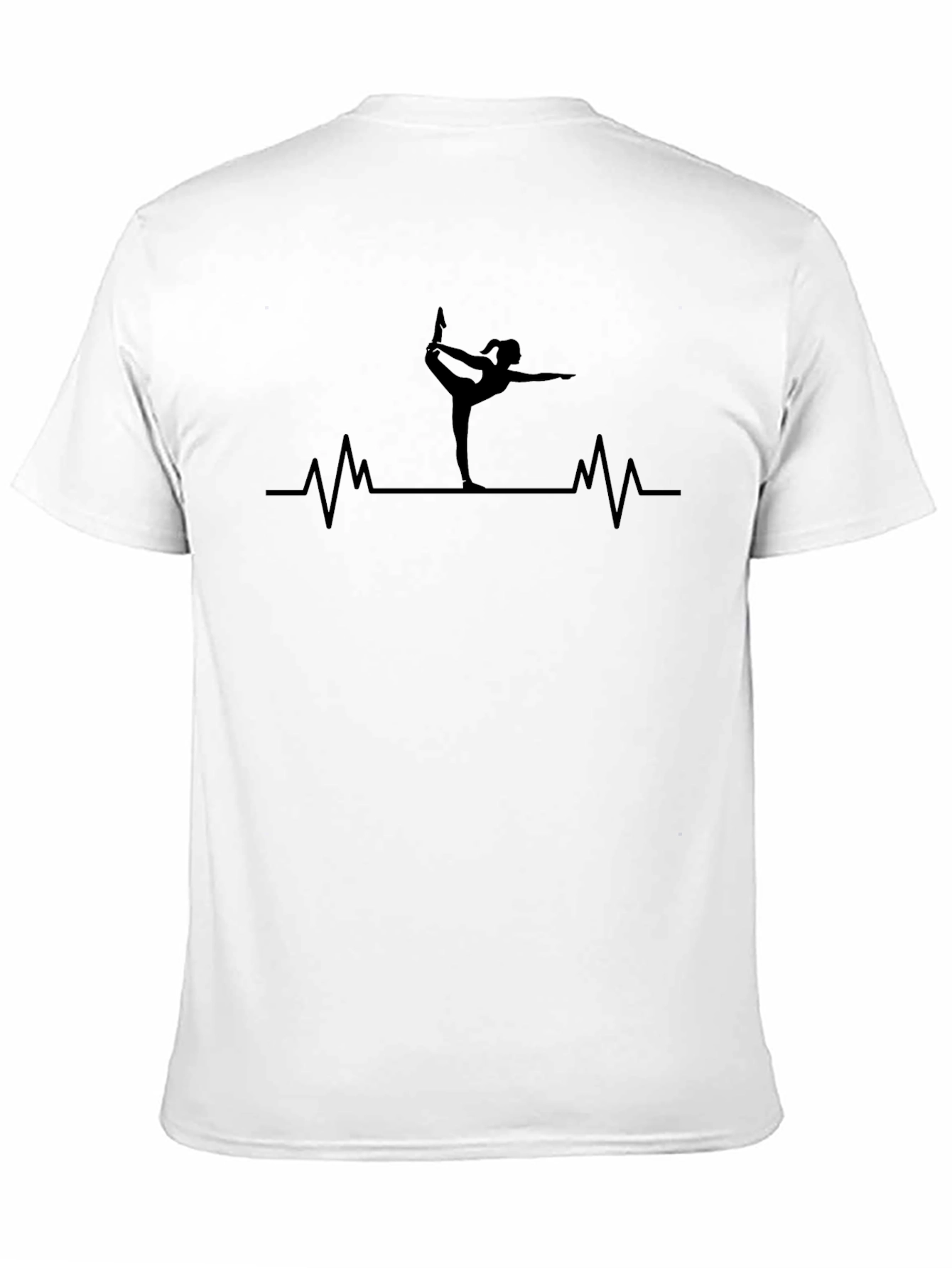 Yoga Heartbeat Black T-Shirt