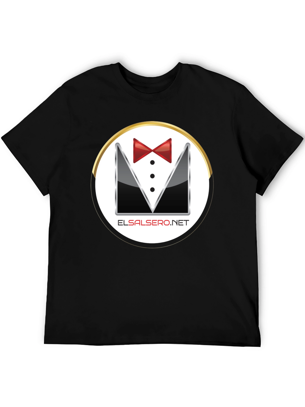 Elegant El Salsero Black Tuxedo T-Shirt