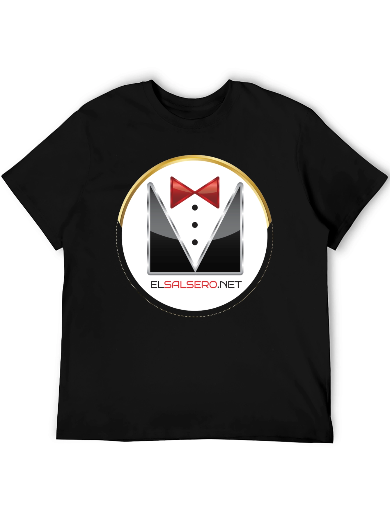 Elegant El Salsero Black Tuxedo T-Shirt