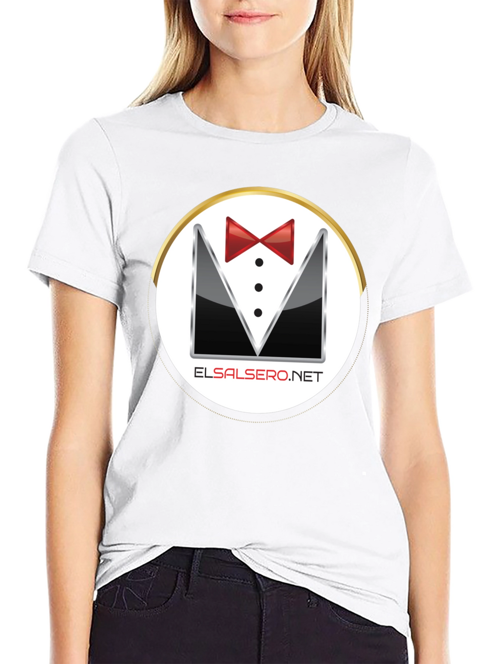 Elegant El Salsero Black Tuxedo T-Shirt