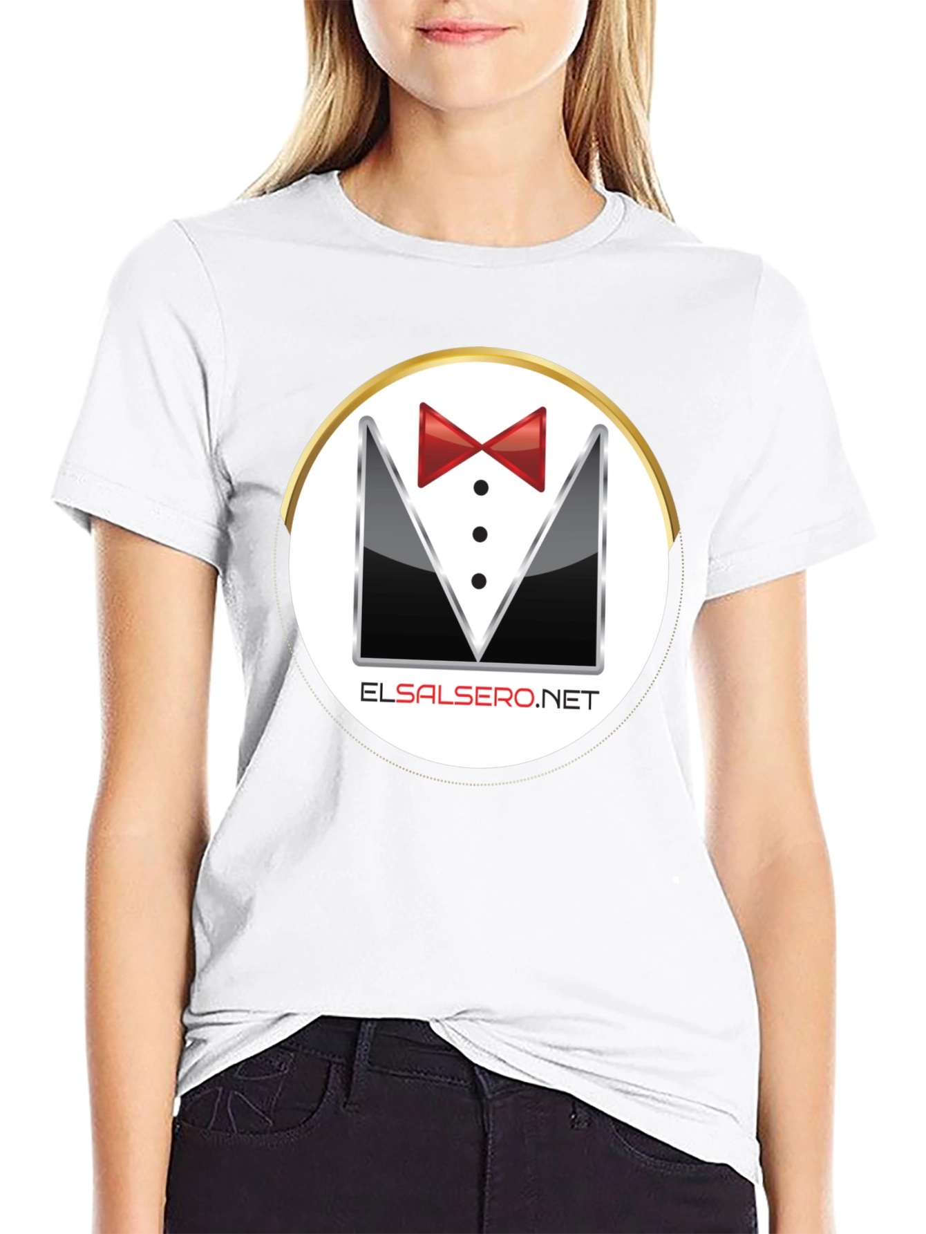 Elegant El Salsero Black Tuxedo T-Shirt