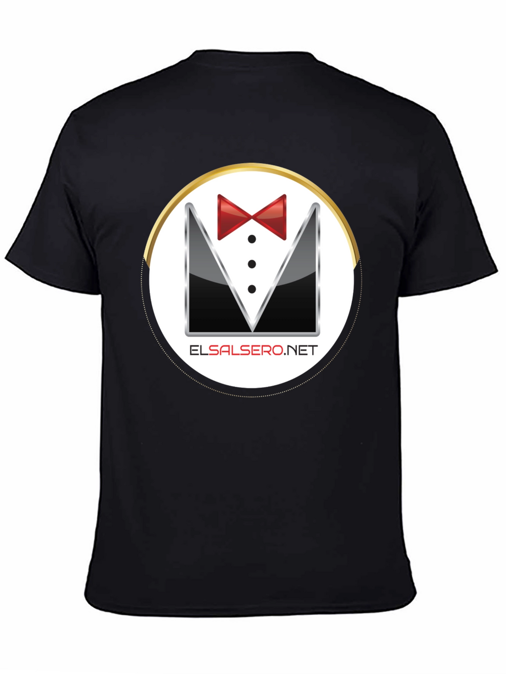Elegant El Salsero Black Tuxedo T-Shirt