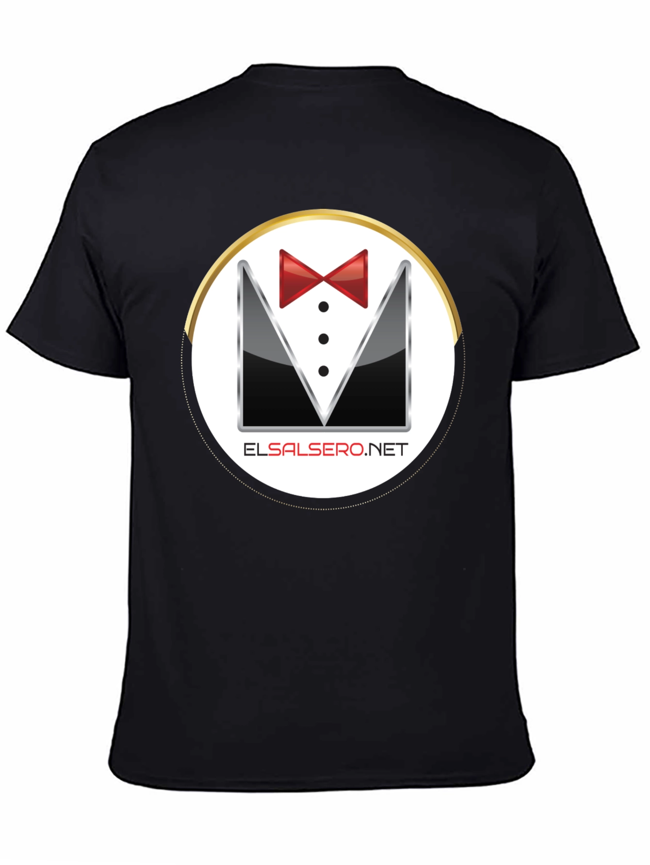 Elegant El Salsero Black Tuxedo T-Shirt