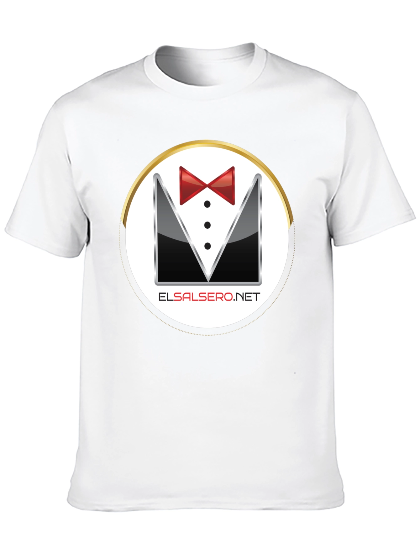 Elegant El Salsero Black Tuxedo T-Shirt